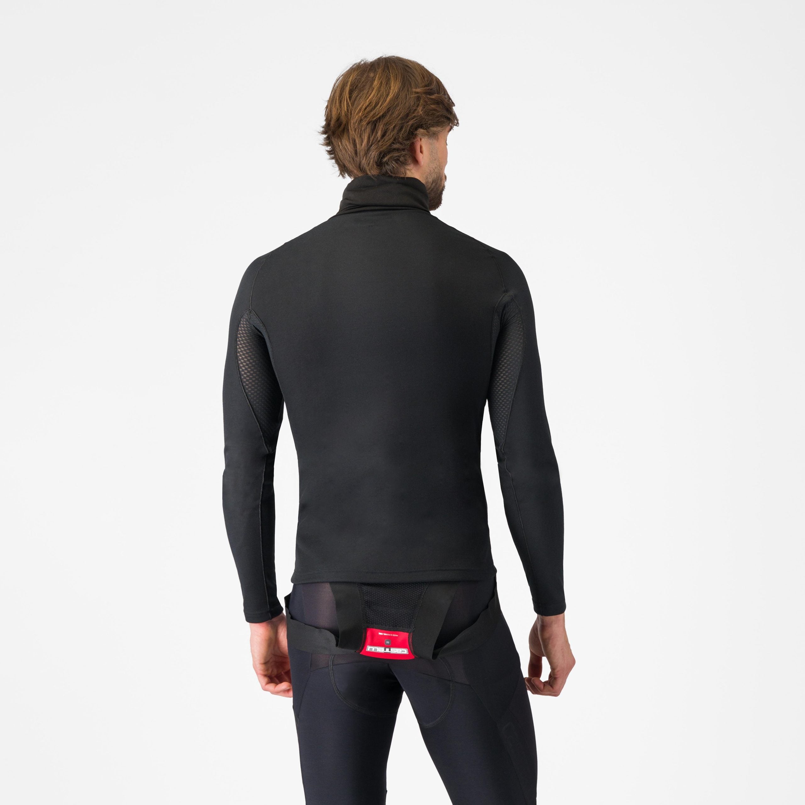 Bluza de corp cu guler Castelli Flanders Neck Warm Negru S