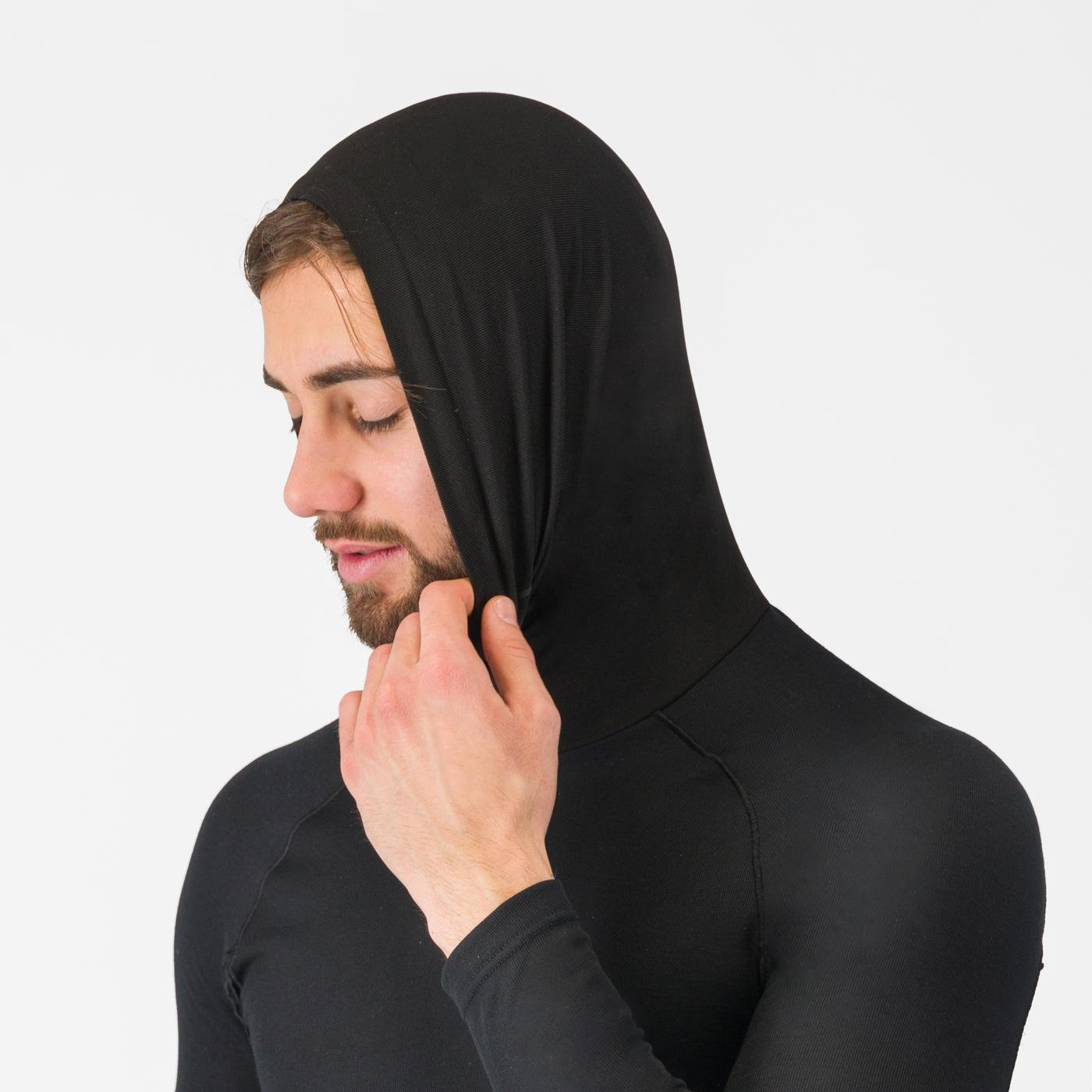 Bluza de corp cu guler Castelli Flanders Neck Warm Negru S