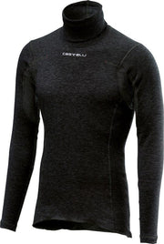 bluza de corp cu guler castelli flanders neck warm negru s