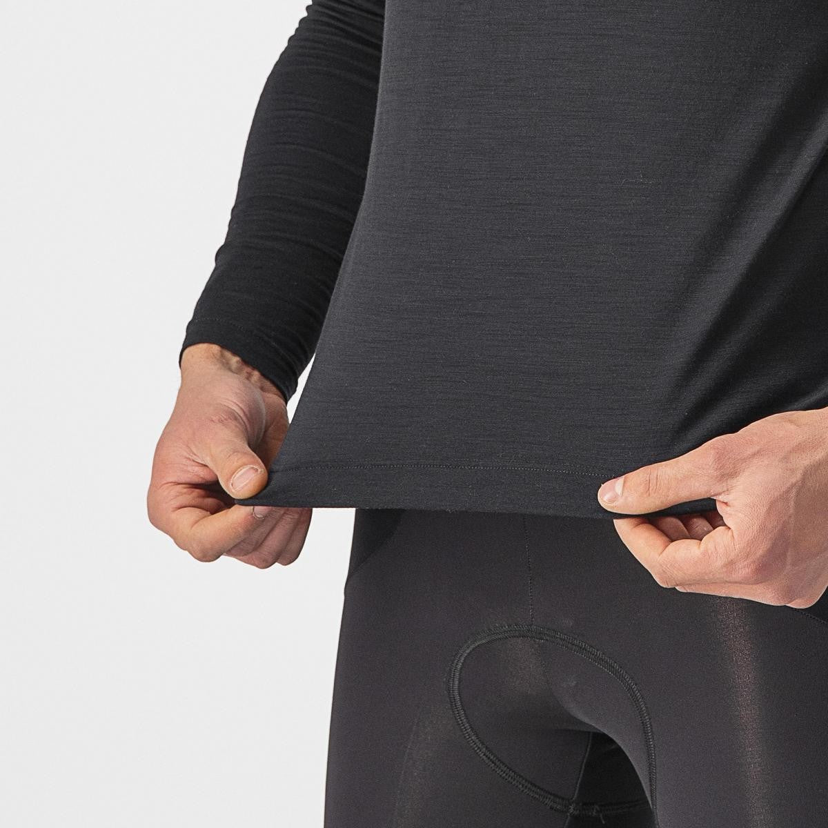 Bluza de corp cu maneca lunga Castelli Bandito Wool LS Negru L
