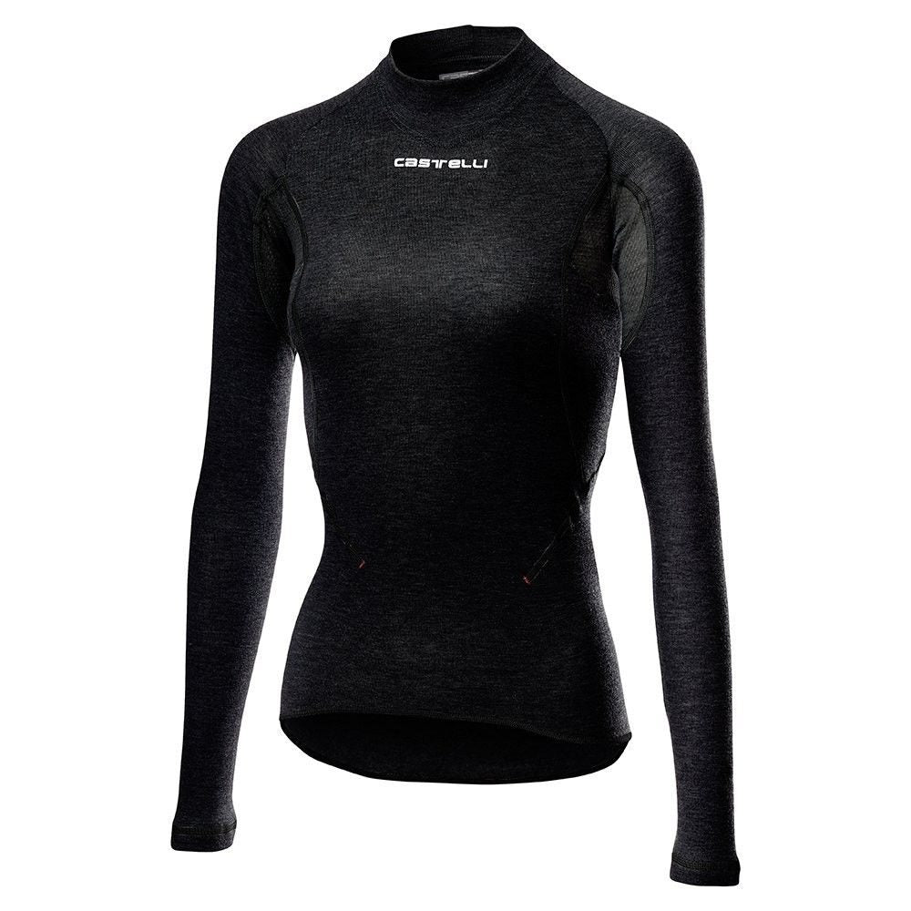 bluza de corp cu maneca lunga castelli flanders 2w warm de dama negru xs