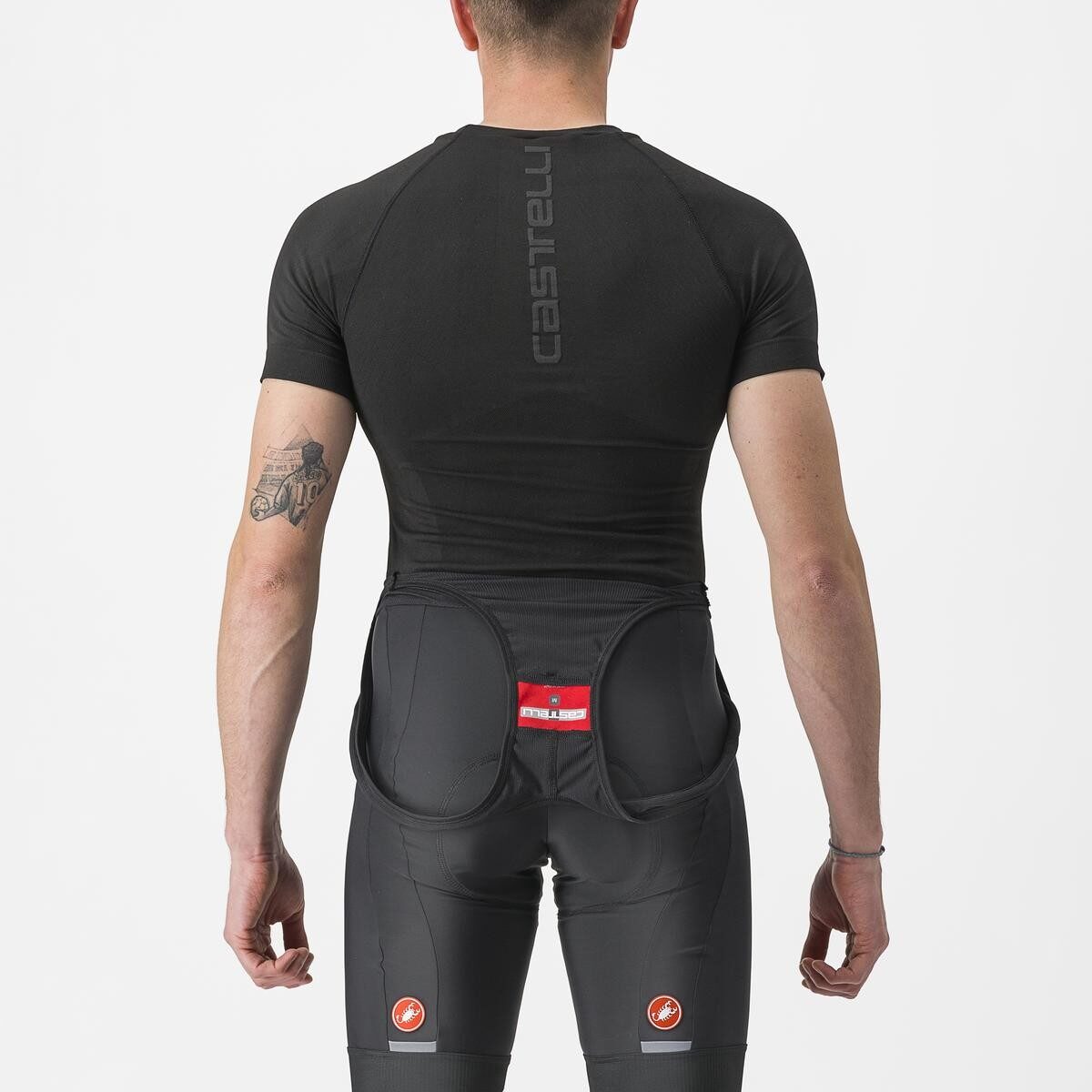 bluza de corp cu maneca scurta castelli core seamless ss negru l xl 1