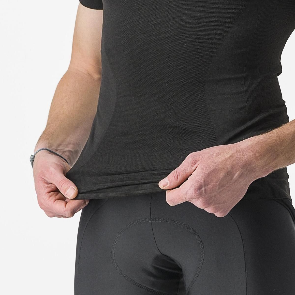 bluza de corp cu maneca scurta castelli core seamless ss negru l xl 2
