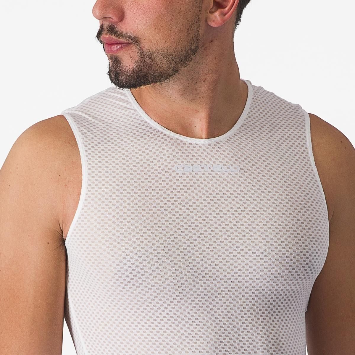 bluza de corp fara maneci castelli pro mesh 20 sl alb m 5