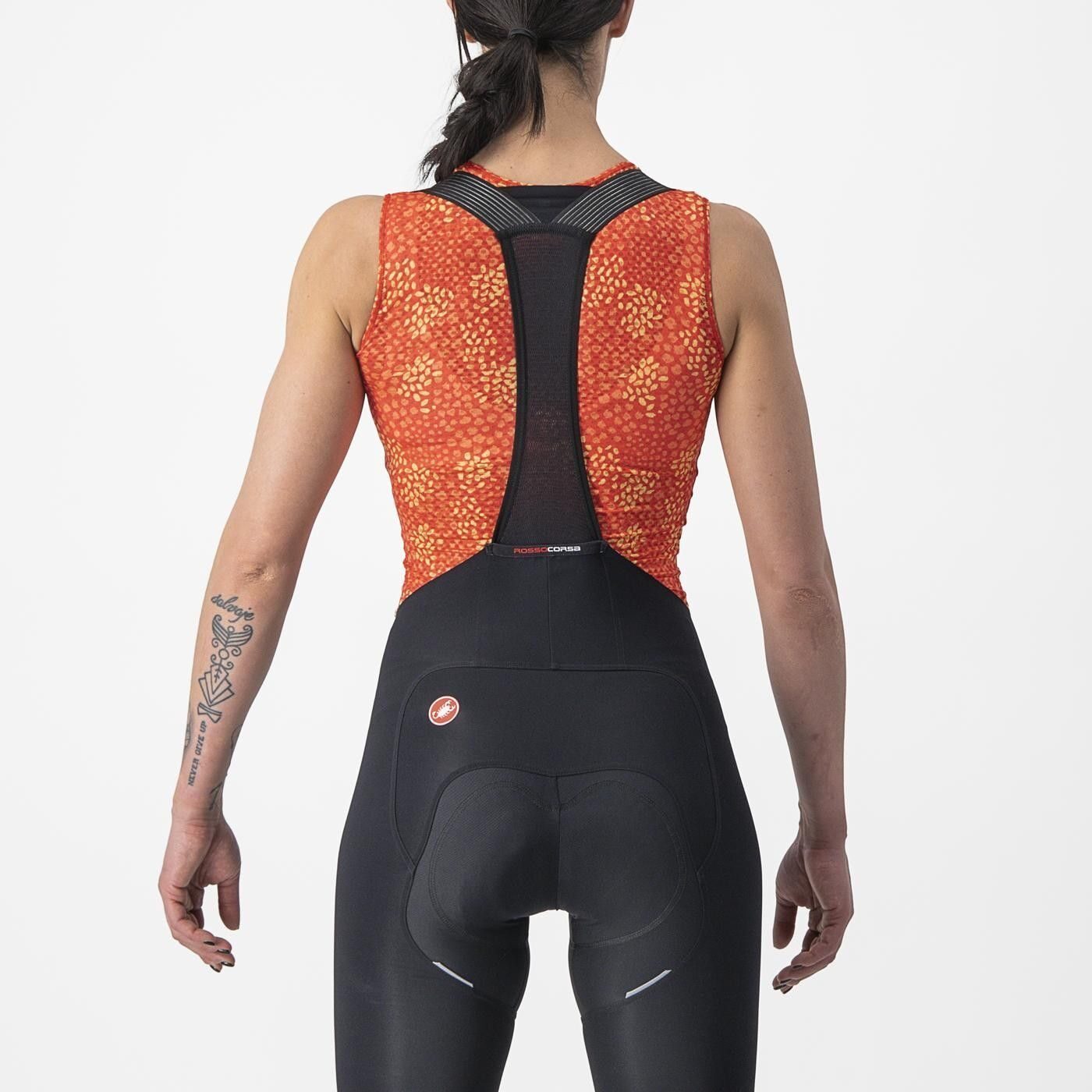 bluza de corp fara maneci castelli pro mesh 4 w sl de dama portocaliu m 4