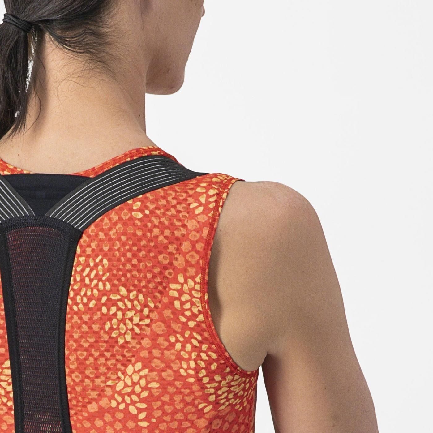 bluza de corp fara maneci castelli pro mesh 4 w sl de dama portocaliu m 5
