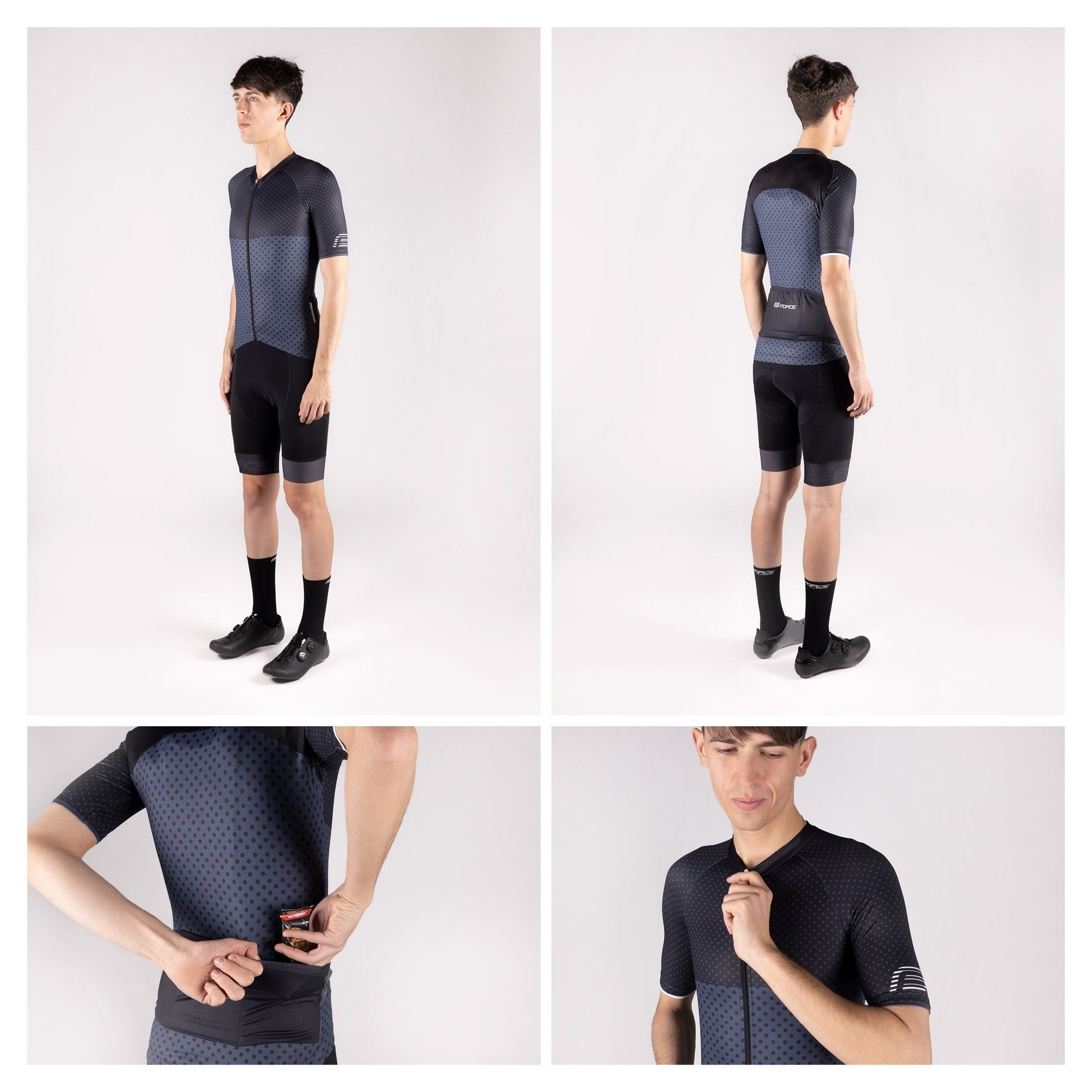 bluza force points maneci scurte negru xl 2