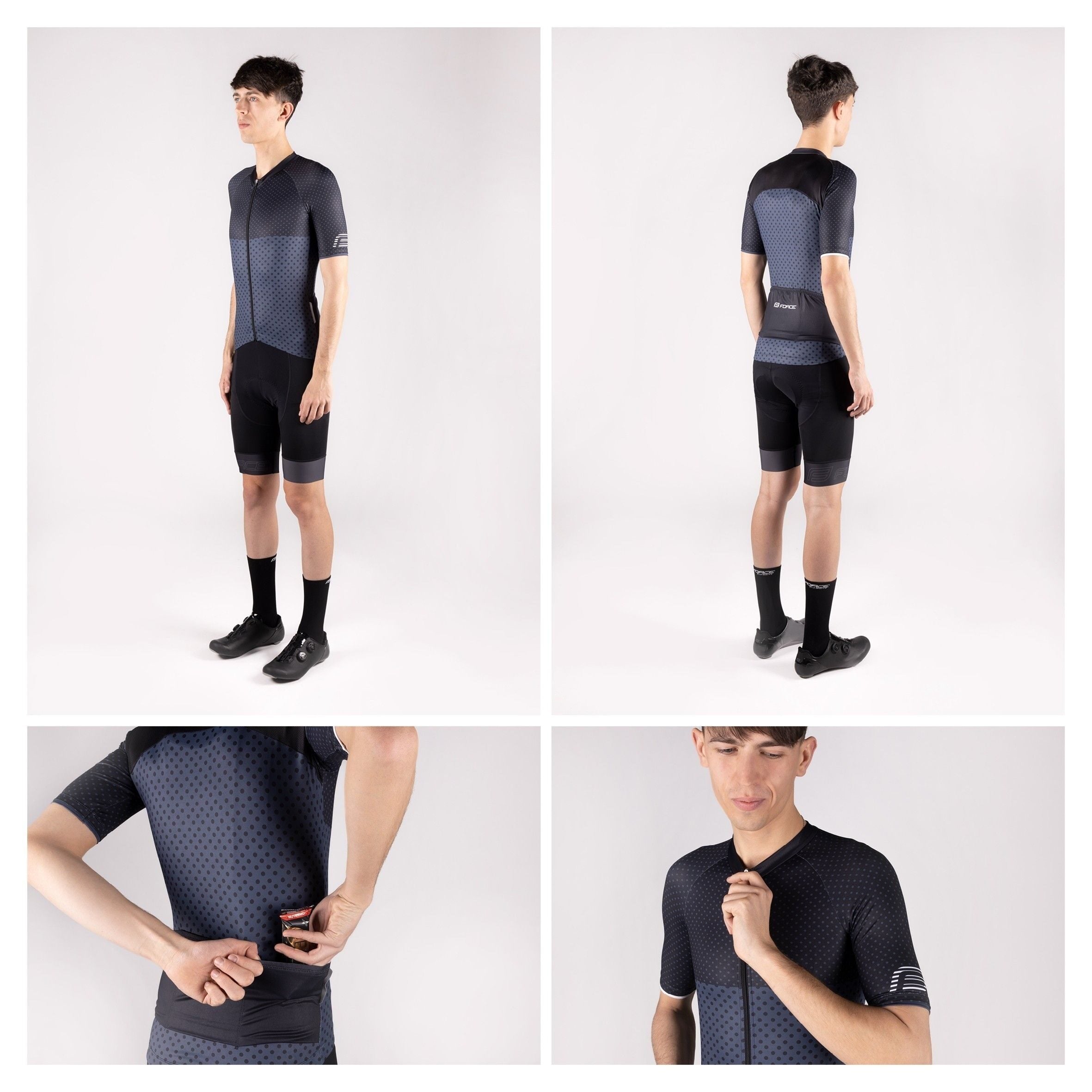 bluza force points maneci scurte negru xl 2