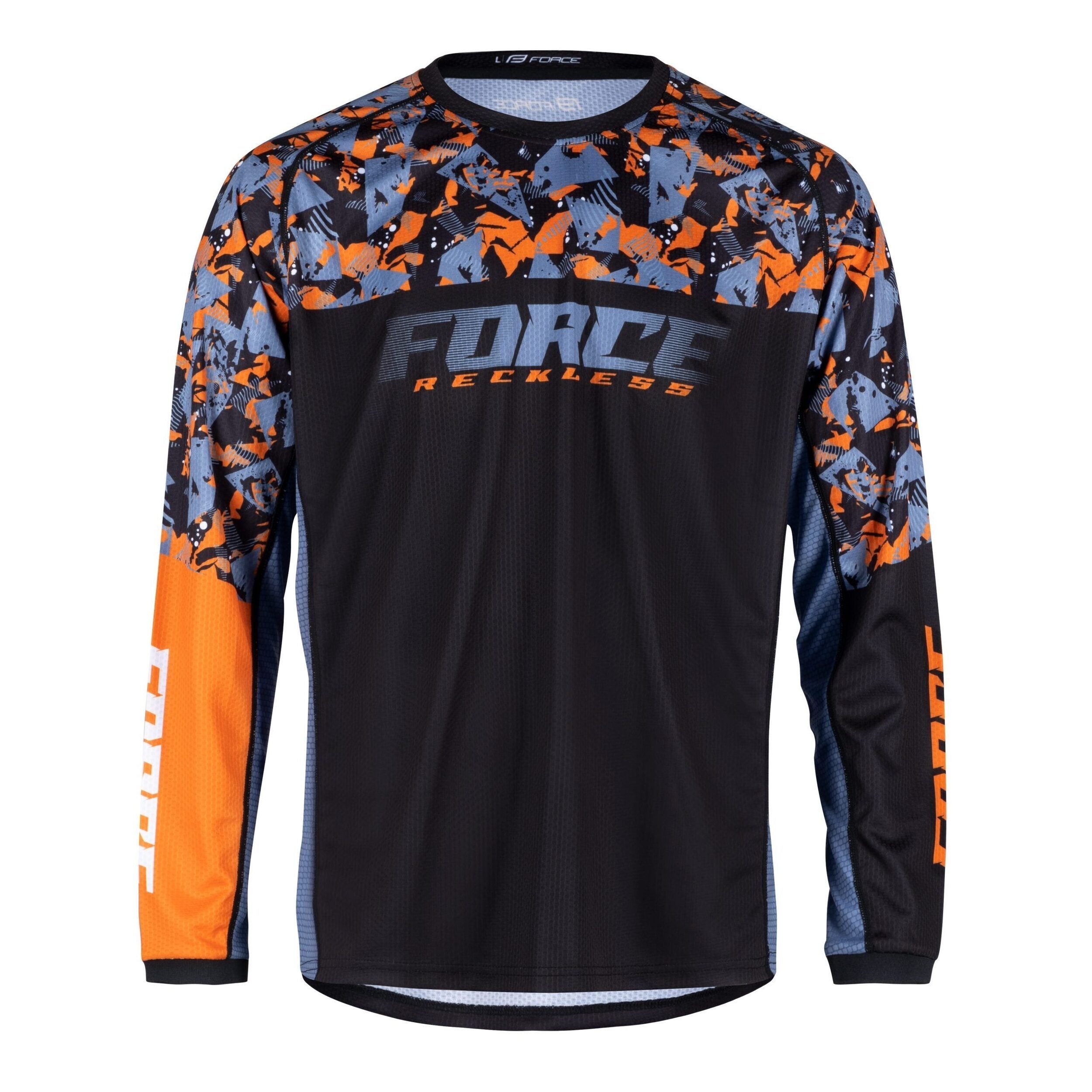 bluza force reckless maneca lunga black orange m scaled
