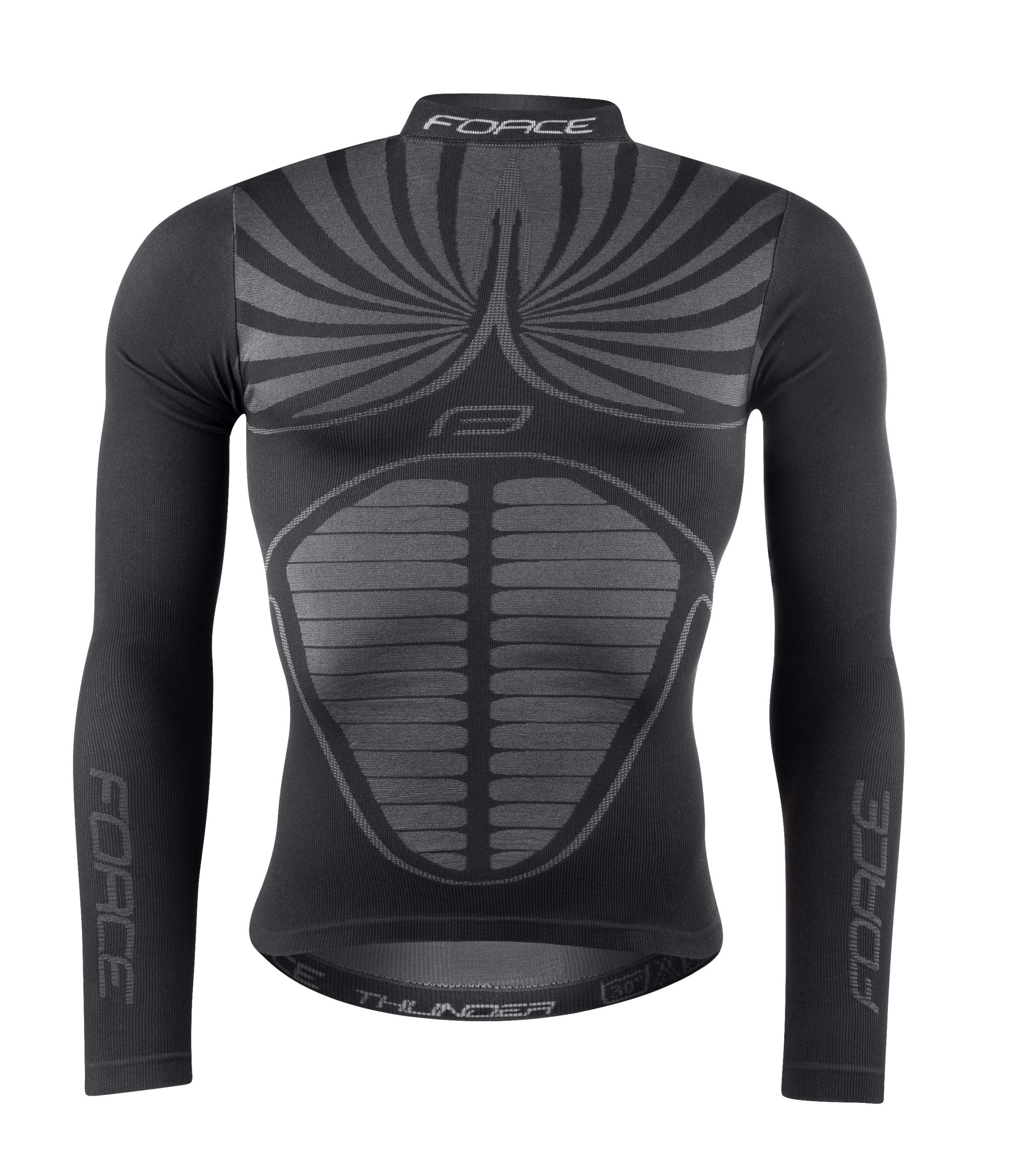 Bluza functionala Force Thunder cu maneci lungi neagra XS-S