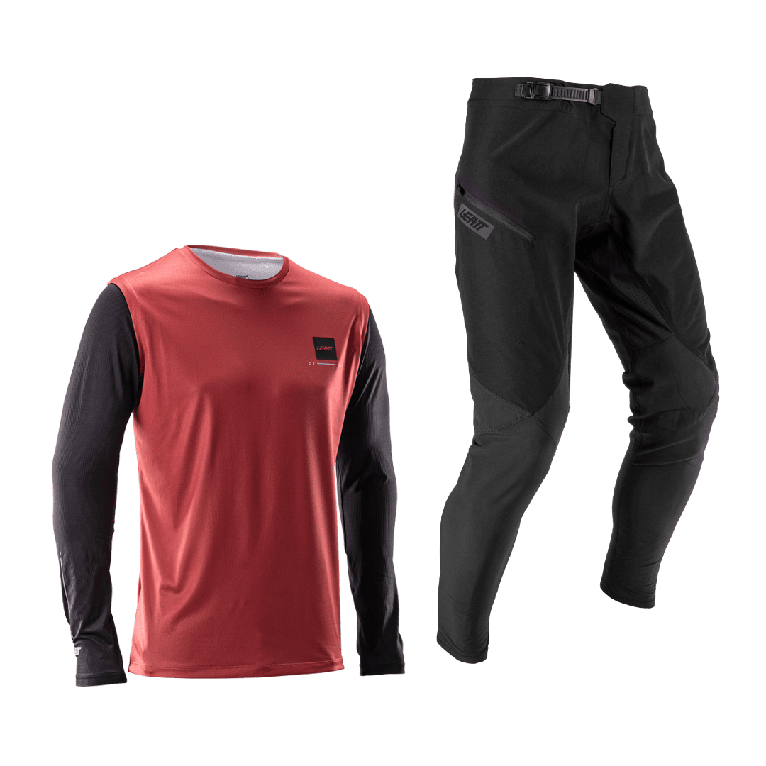 Bluza si Pantaloni Leatt Ride Kit MTB 1.0 Dusty Red XXL