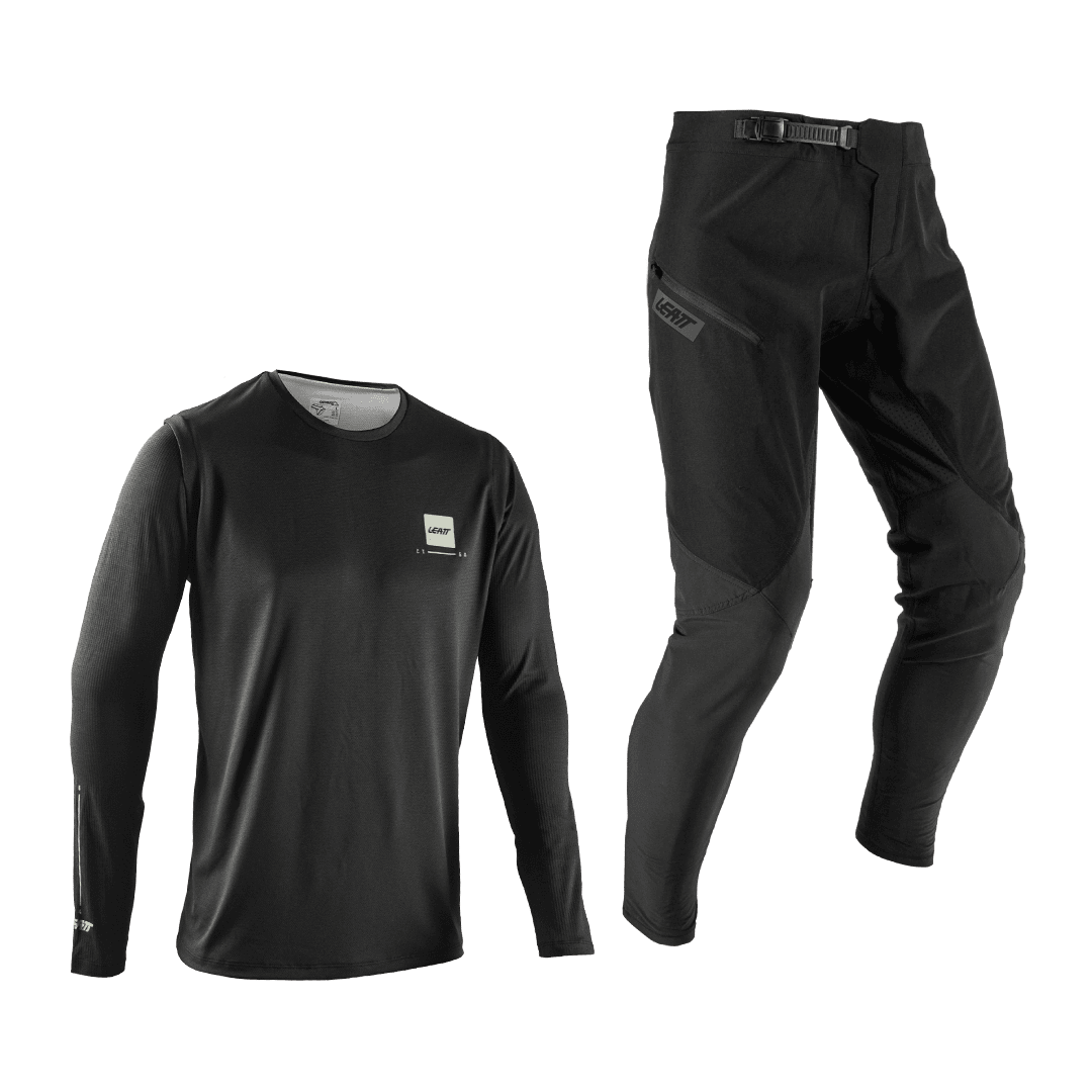 Bluza si Pantaloni Leatt Ride Kit MTB 1.0 Ghost Black L