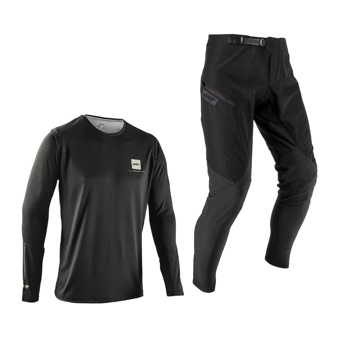 Bluza si Pantaloni Leatt Ride Kit MTB Gravity 1.0 Ghost Black M