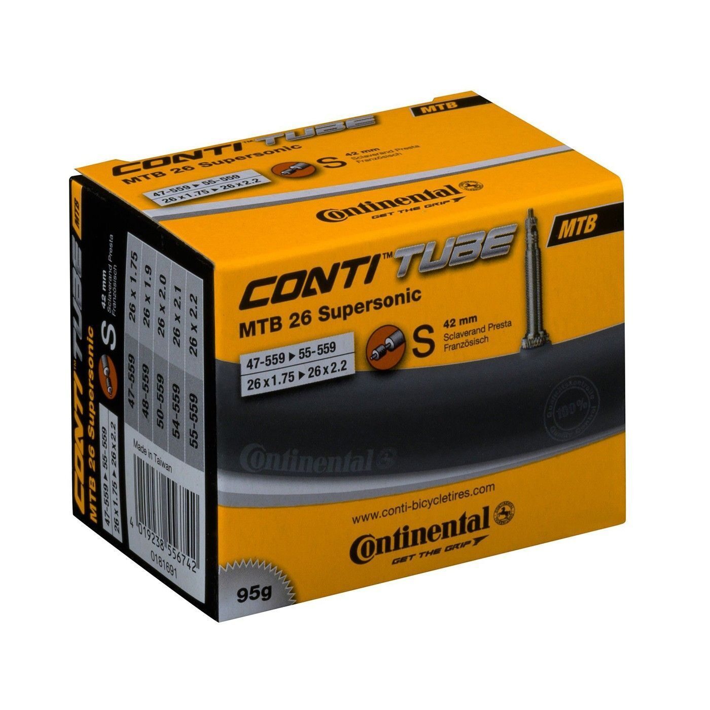 camera continental mtb 26 supersonic 47 55 559 26x175 22 s42