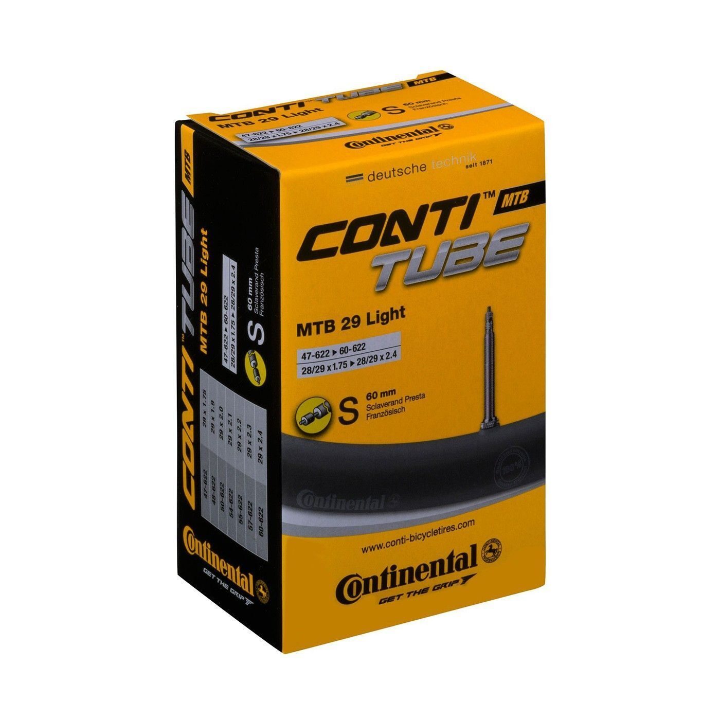 camera continental mtb 29 light 47 60 622 29x175 24 s60