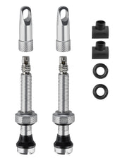 Capace valva presta Force pentru tubeless 2 x FV 44 mm, argintiu