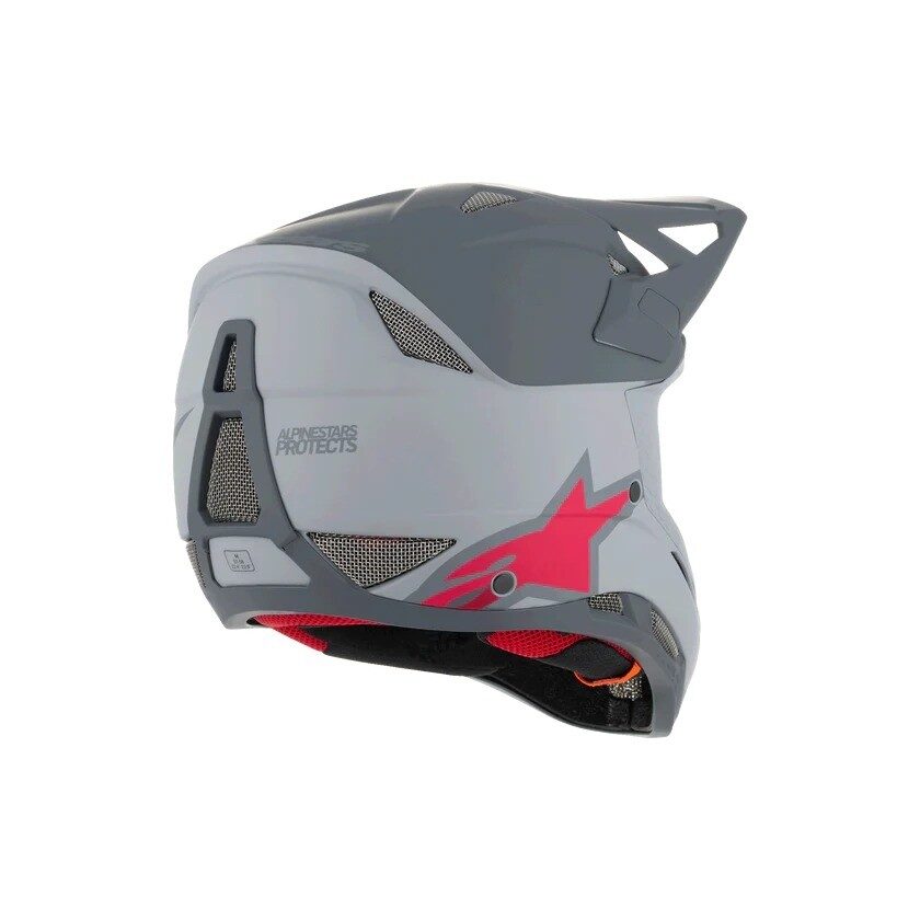 casca alpinestars missile tech racer helmet light gray dark gray matt m 1