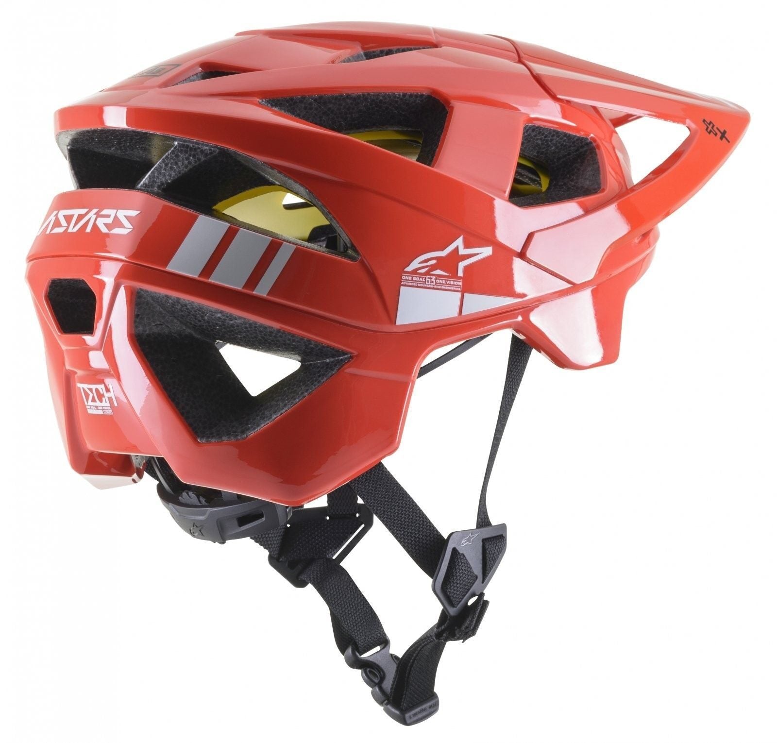 casca alpinestars vector tech a2 red gray glossy s 1