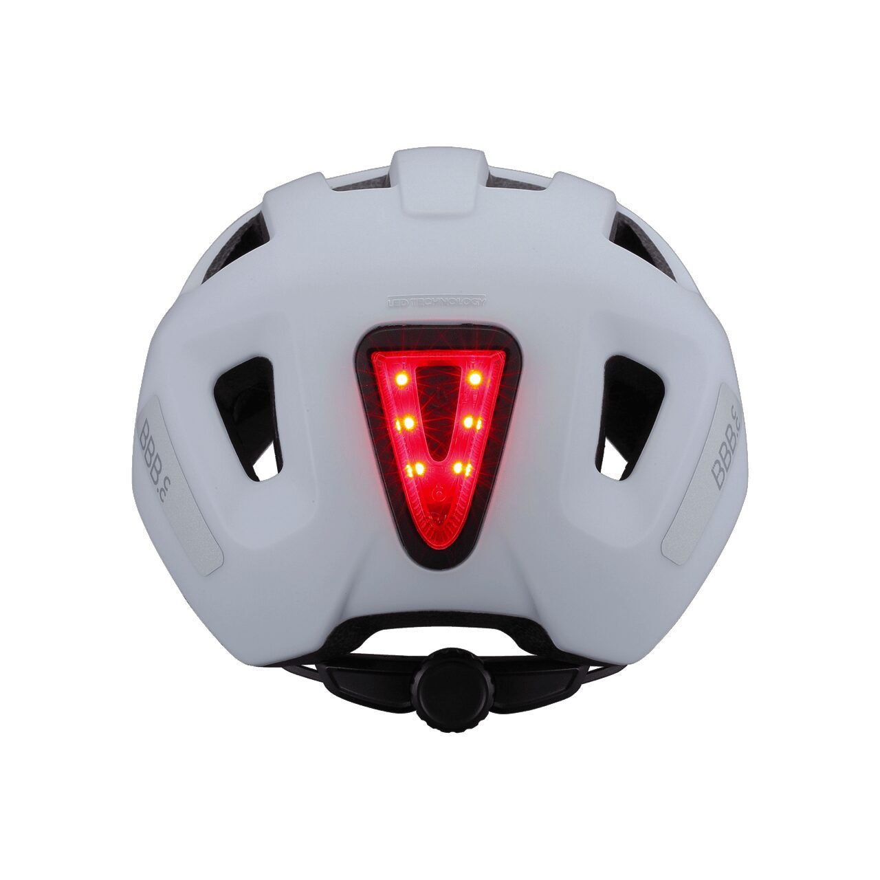 casca bbb sonar cu led bhe 171 alb mat m 52 58 cm 2