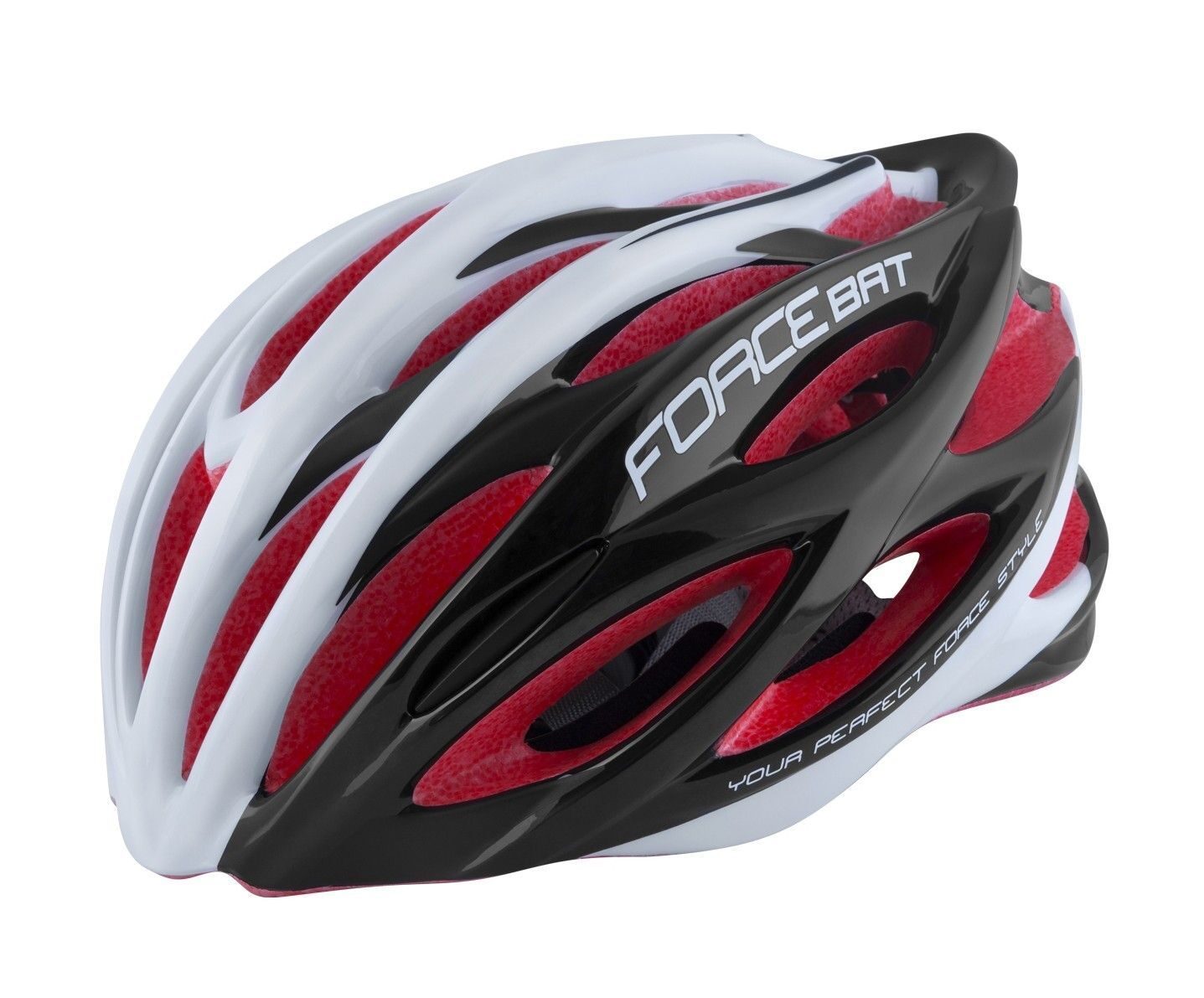 casca force bat negru alb rosu s m 54 58 cm
