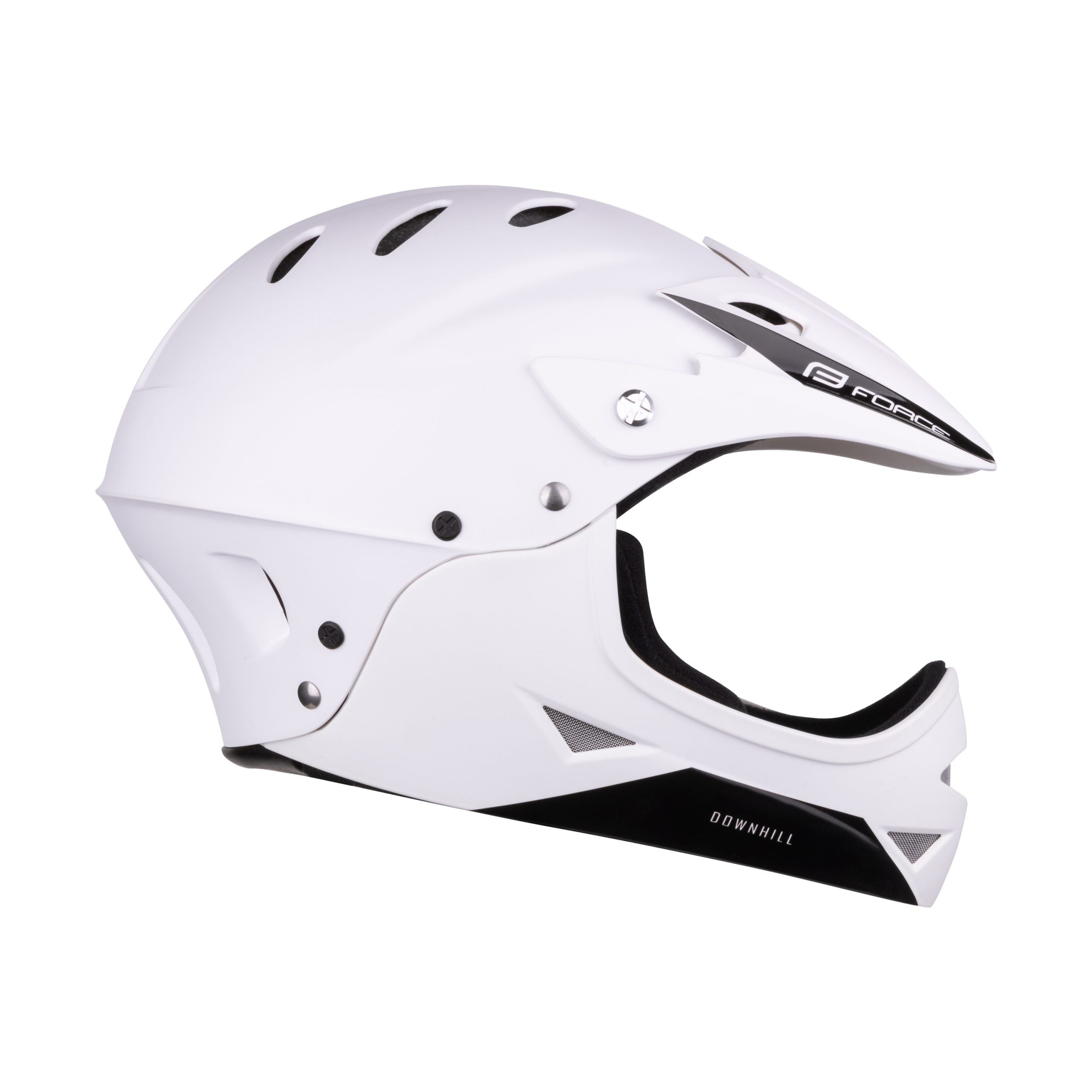Casca Force Downhill Junior, alb mat S/M