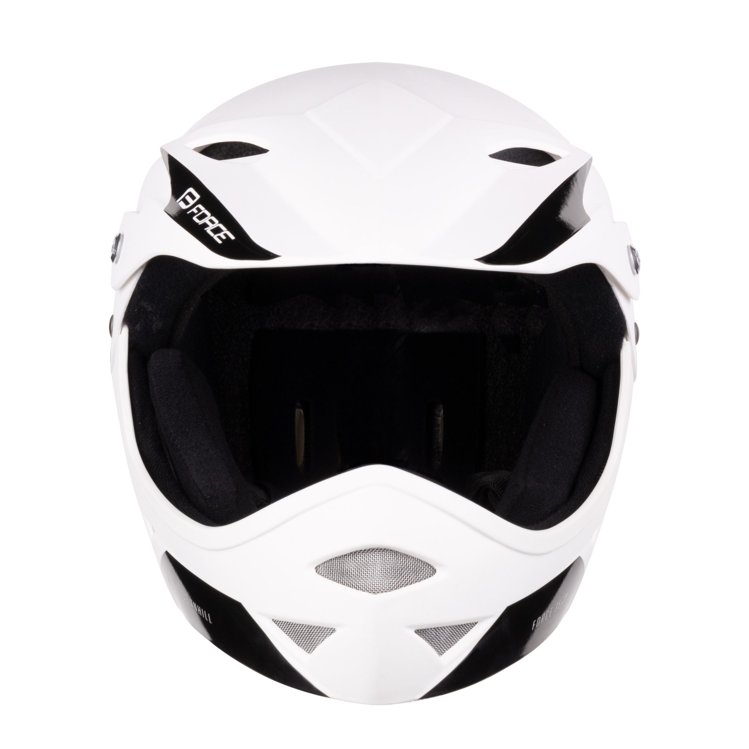 Casca Force Downhill Junior, alb mat S/M
