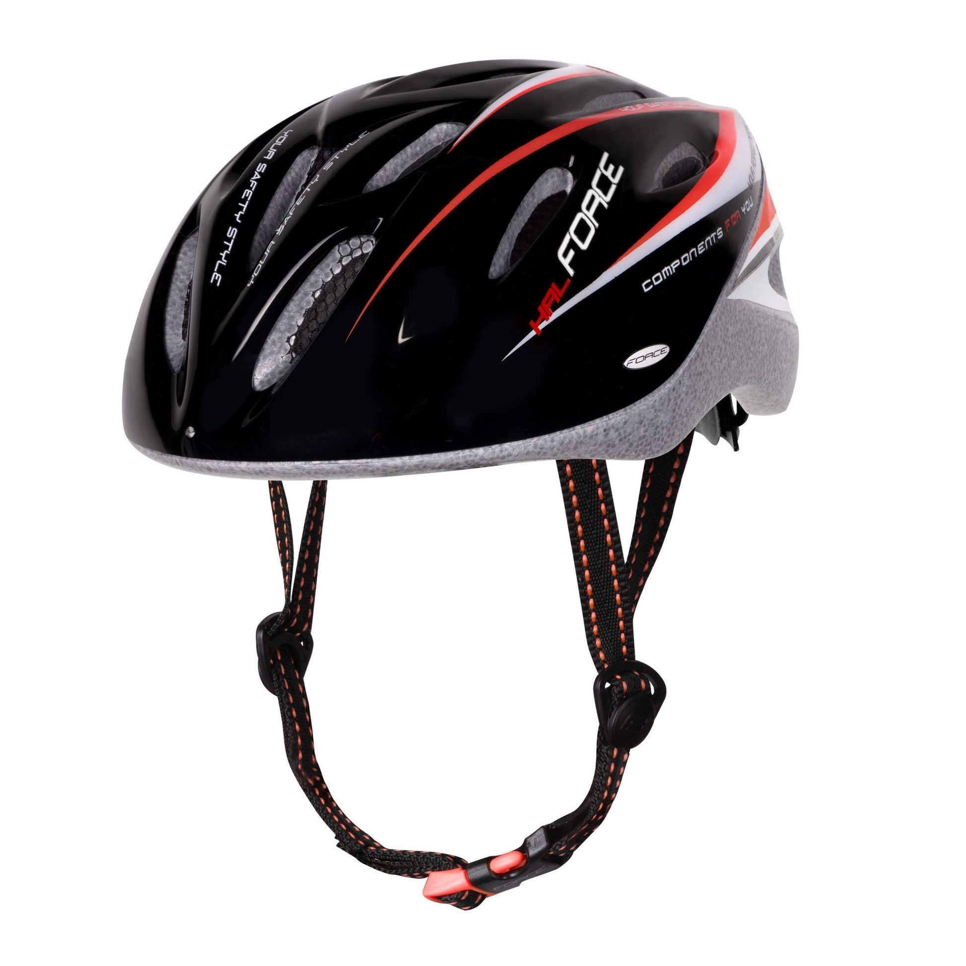 casca force hal black red white s m 54 58 cm scaled