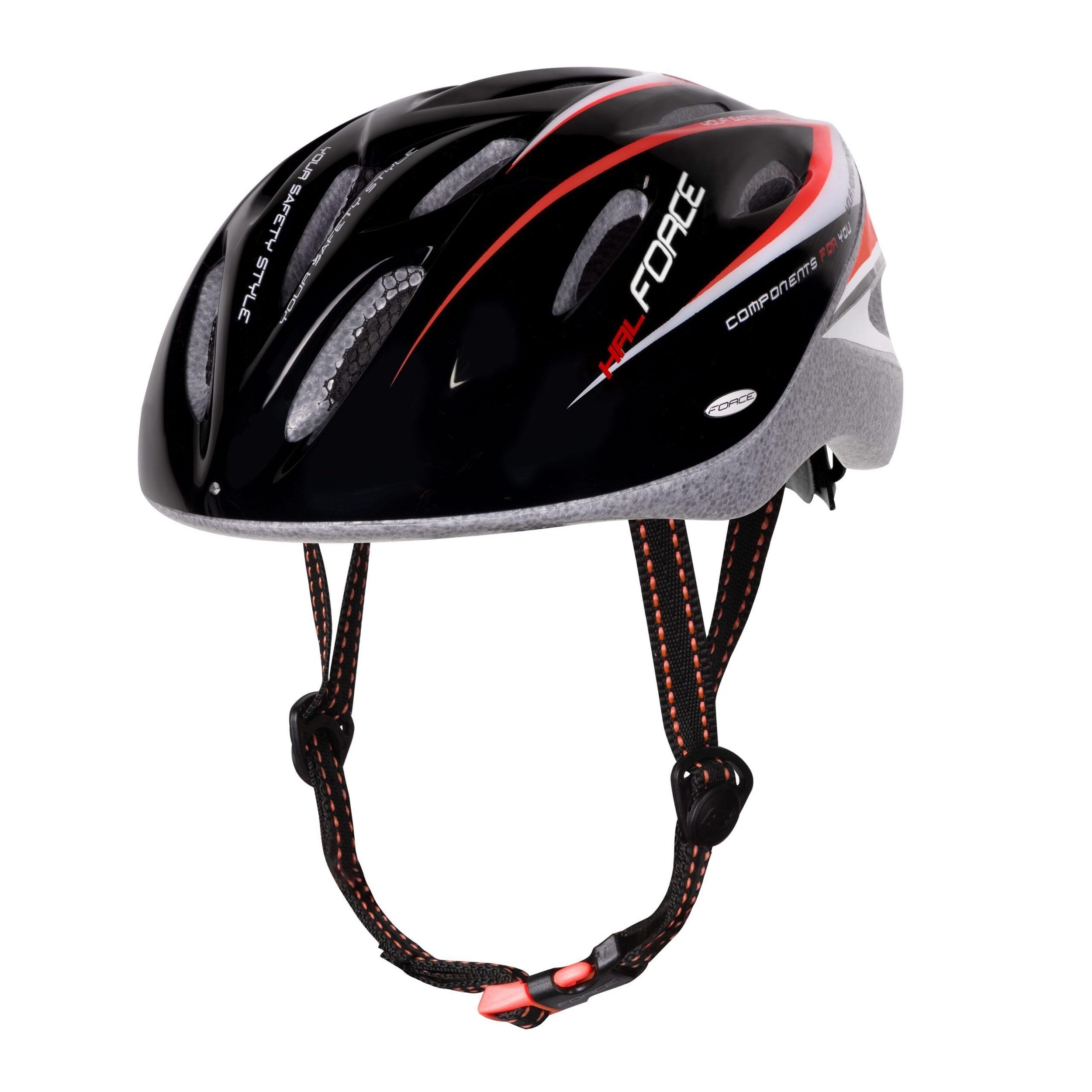 casca force hal black red white s m 54 58 cm scaled