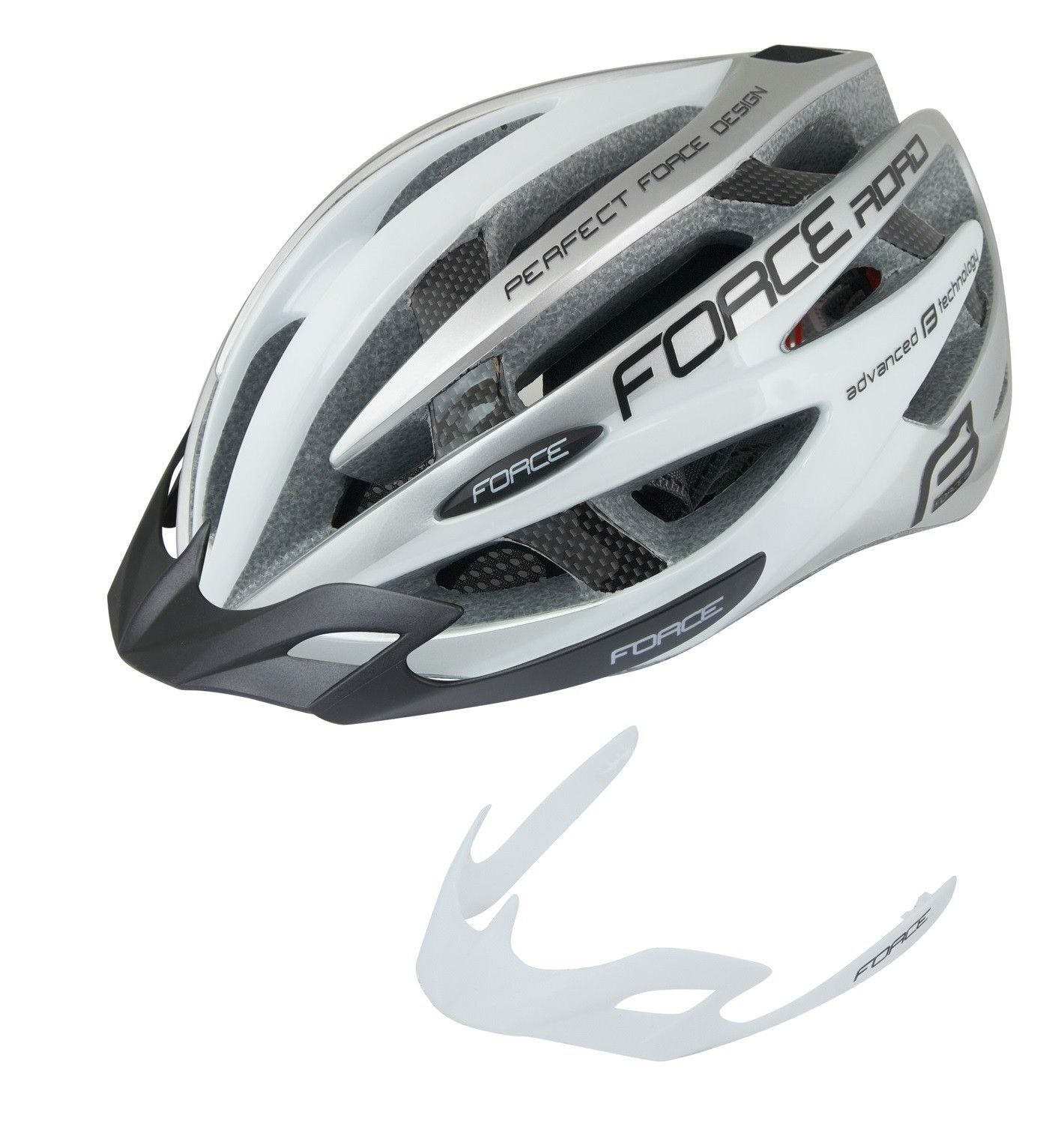 casca force road alb gri s m 54 58 cm