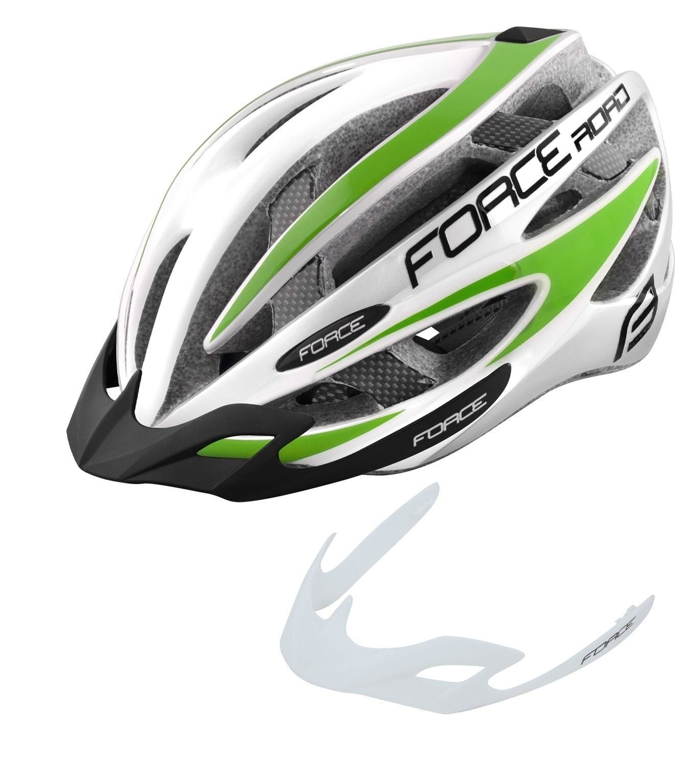 casca force road alb verde l xl 58 63 cm 2