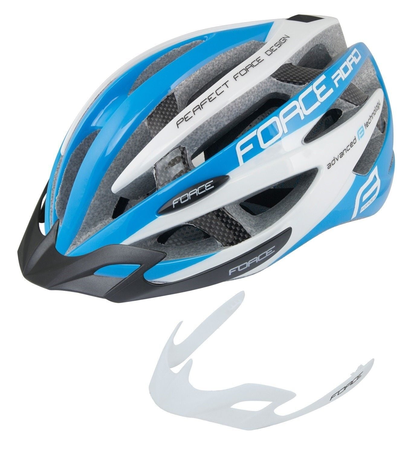 casca force road albastru alb s m 54 58 cm 1