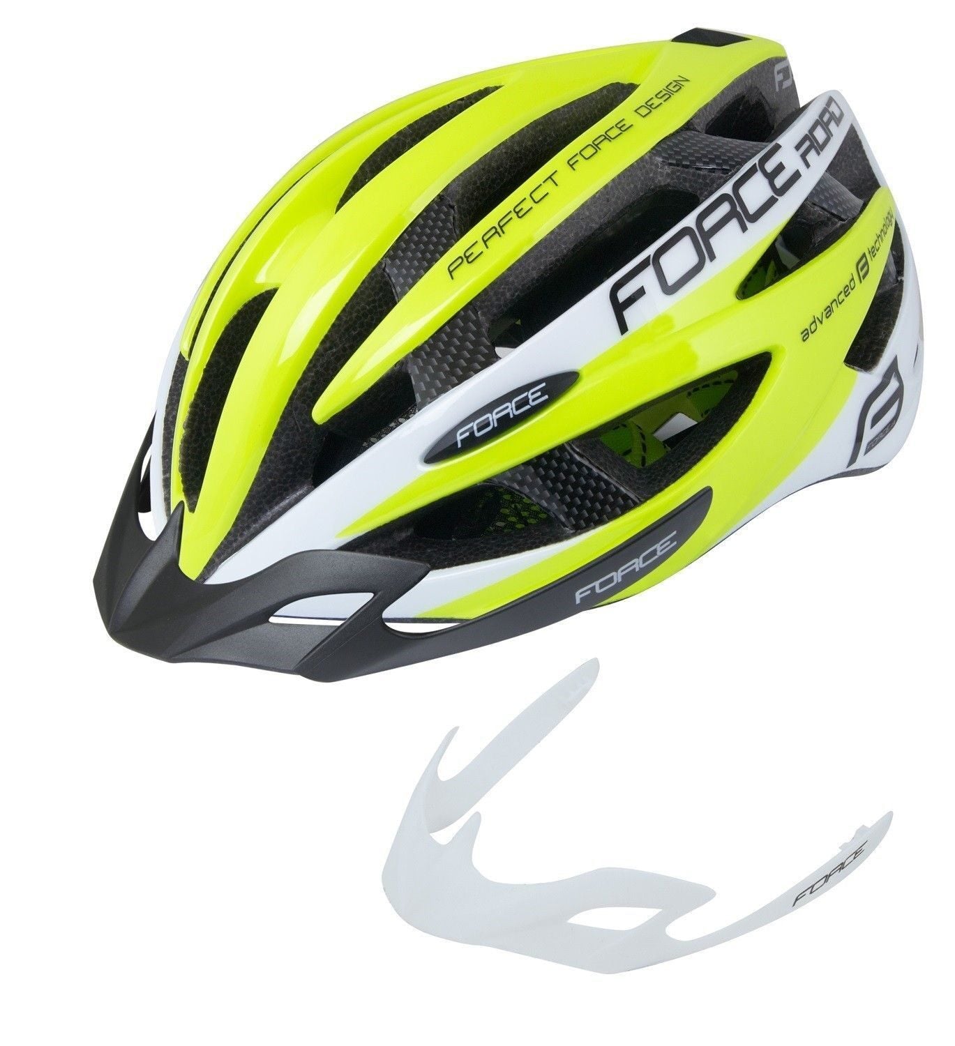 casca force road fluo alb l xl 58 63 cm 2