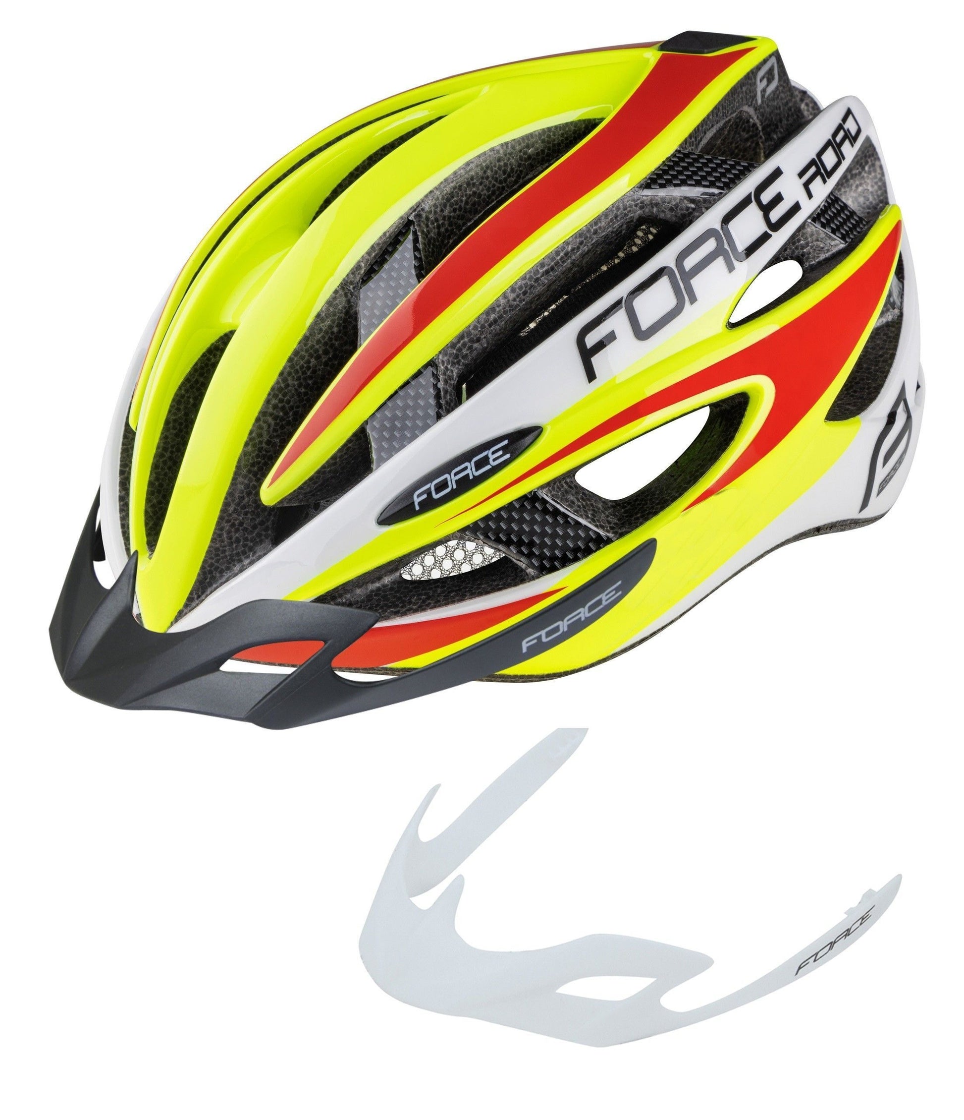 casca force road fluo alb rosu s m 54 58 cm 1