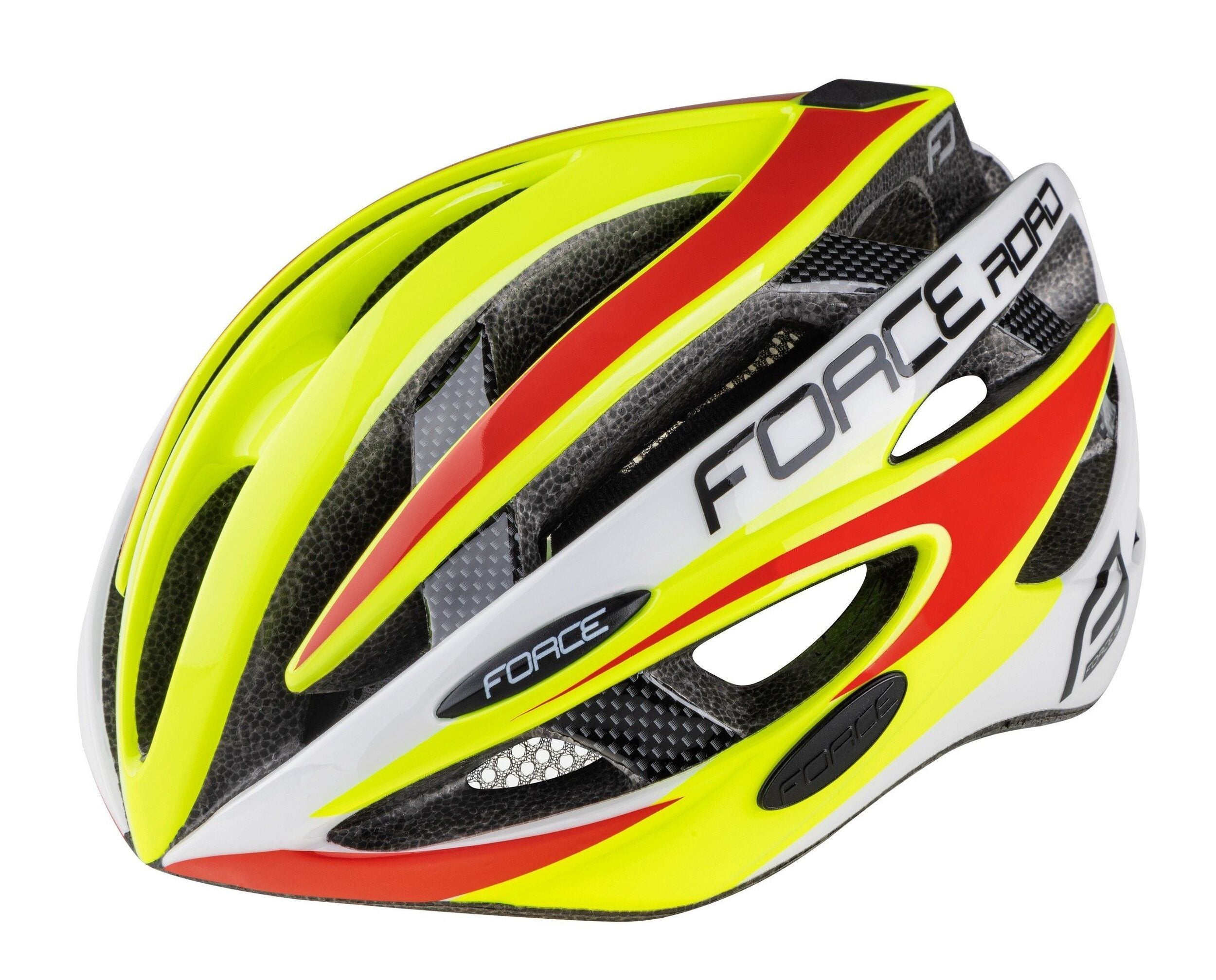 casca force road fluo alb rosu s m 54 58 cm