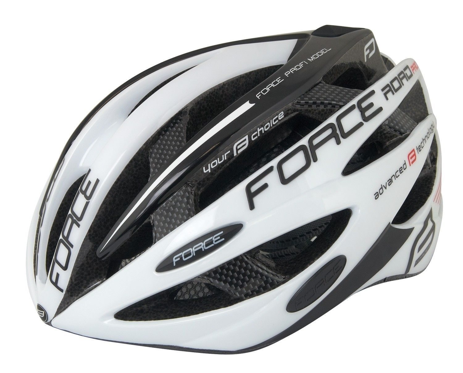casca force road junior alb negru xs s 48 54 cm