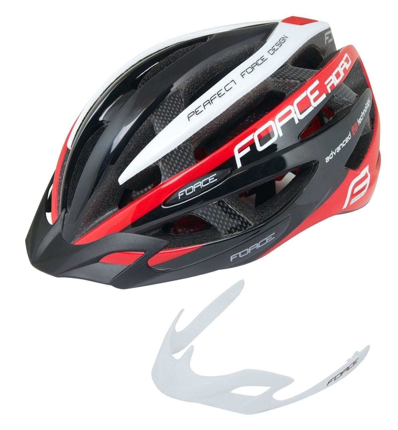 casca force road junior negru rosu alb xs s 48 54 cm 1