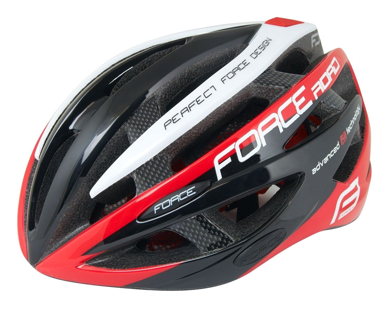 casca force road junior negru rosu alb xs s 48 54 cm