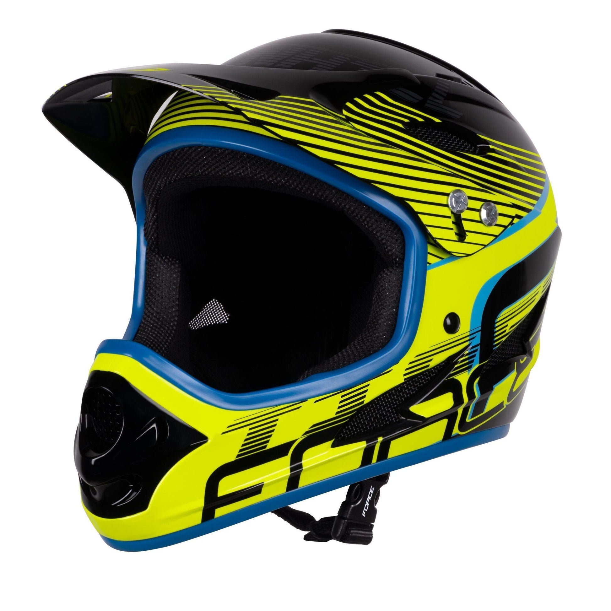 casca force tiger downhill black fluo blue l xl 59 61 cm scaled