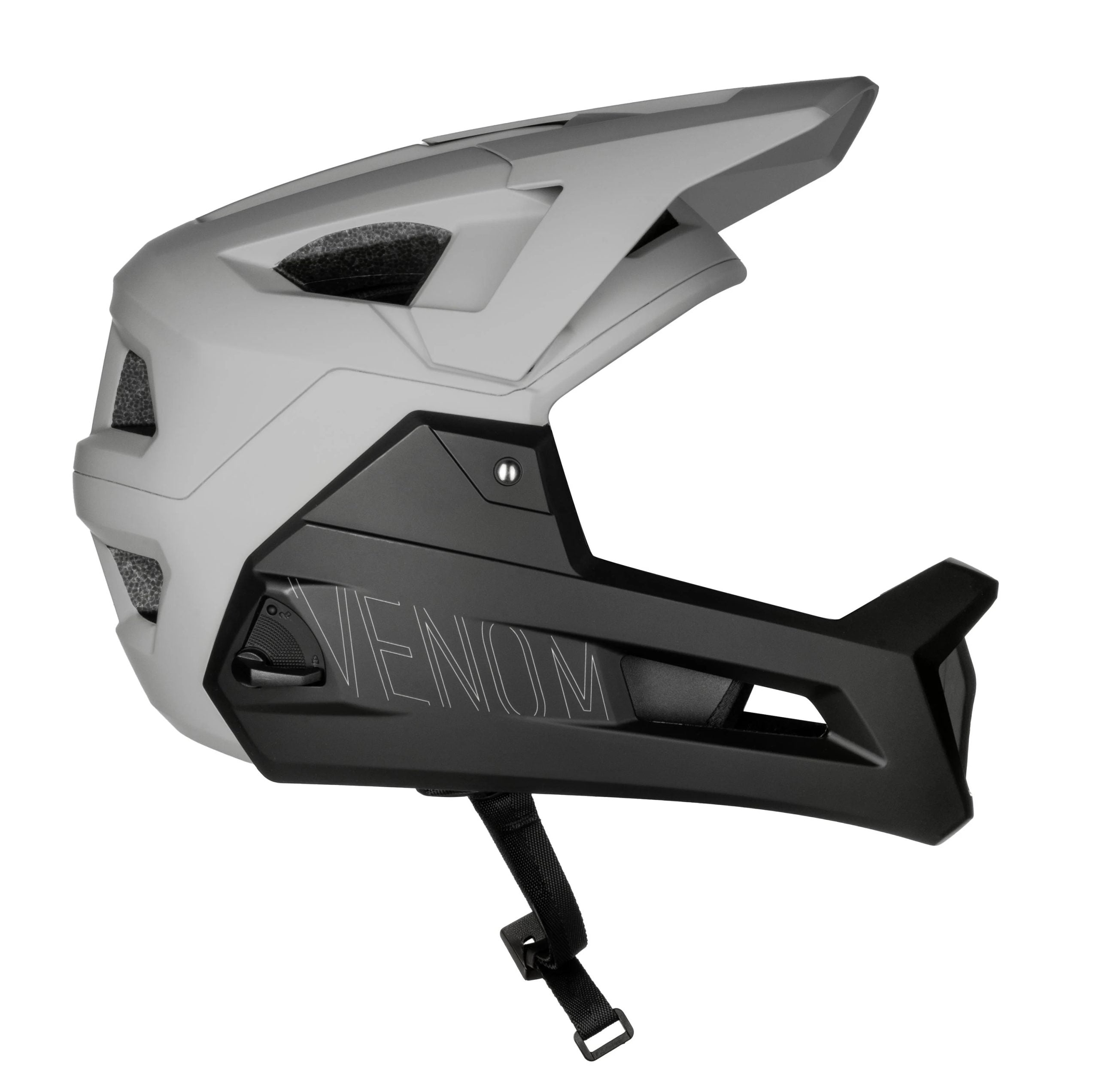 Casca Force VENOM downhill, gri-negru S-M