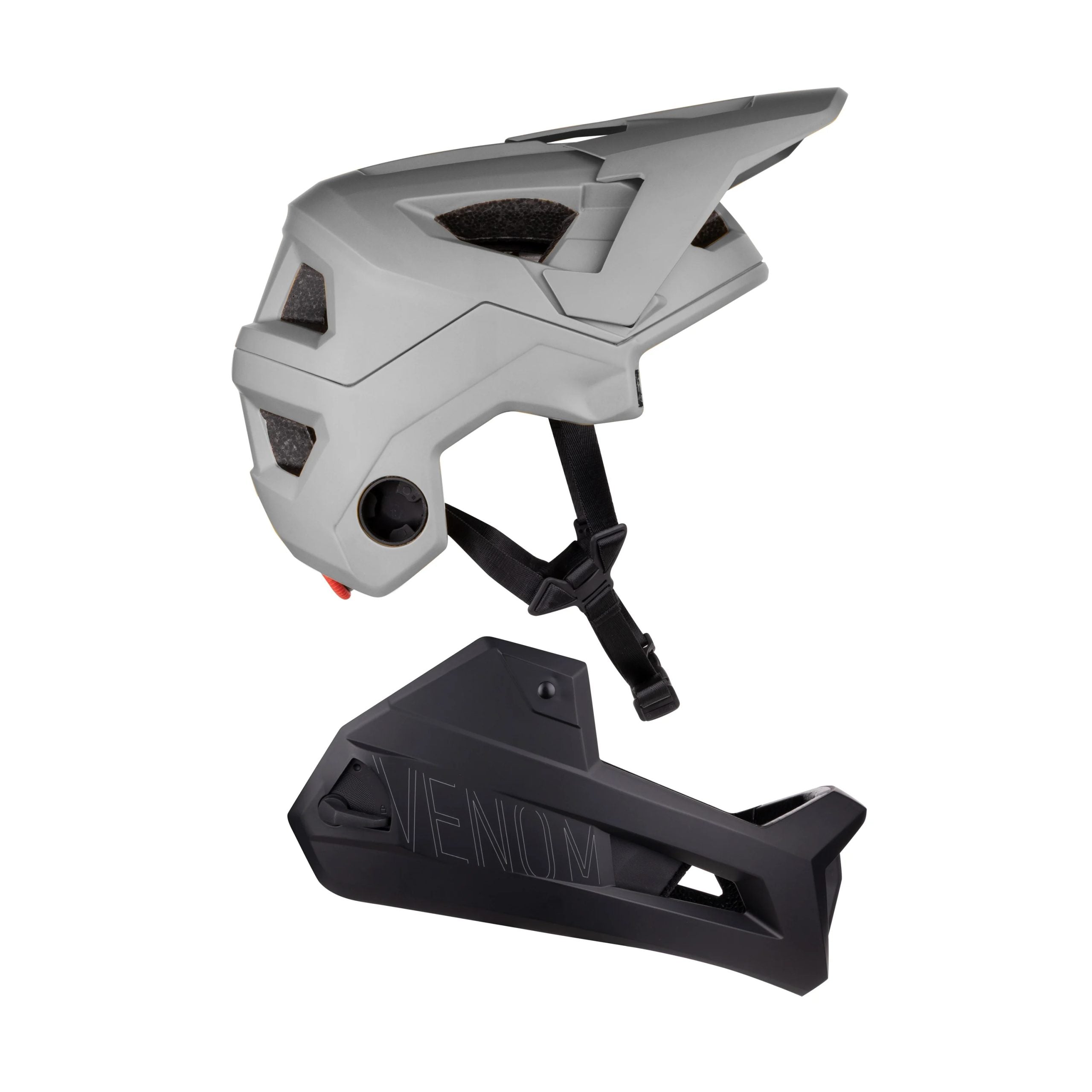 Casca Force VENOM downhill, gri-negru S-M