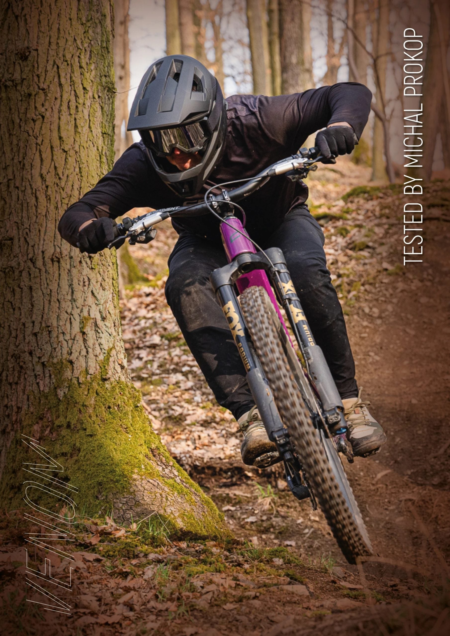 Casca Force VENOM downhill, gri-negru S-M