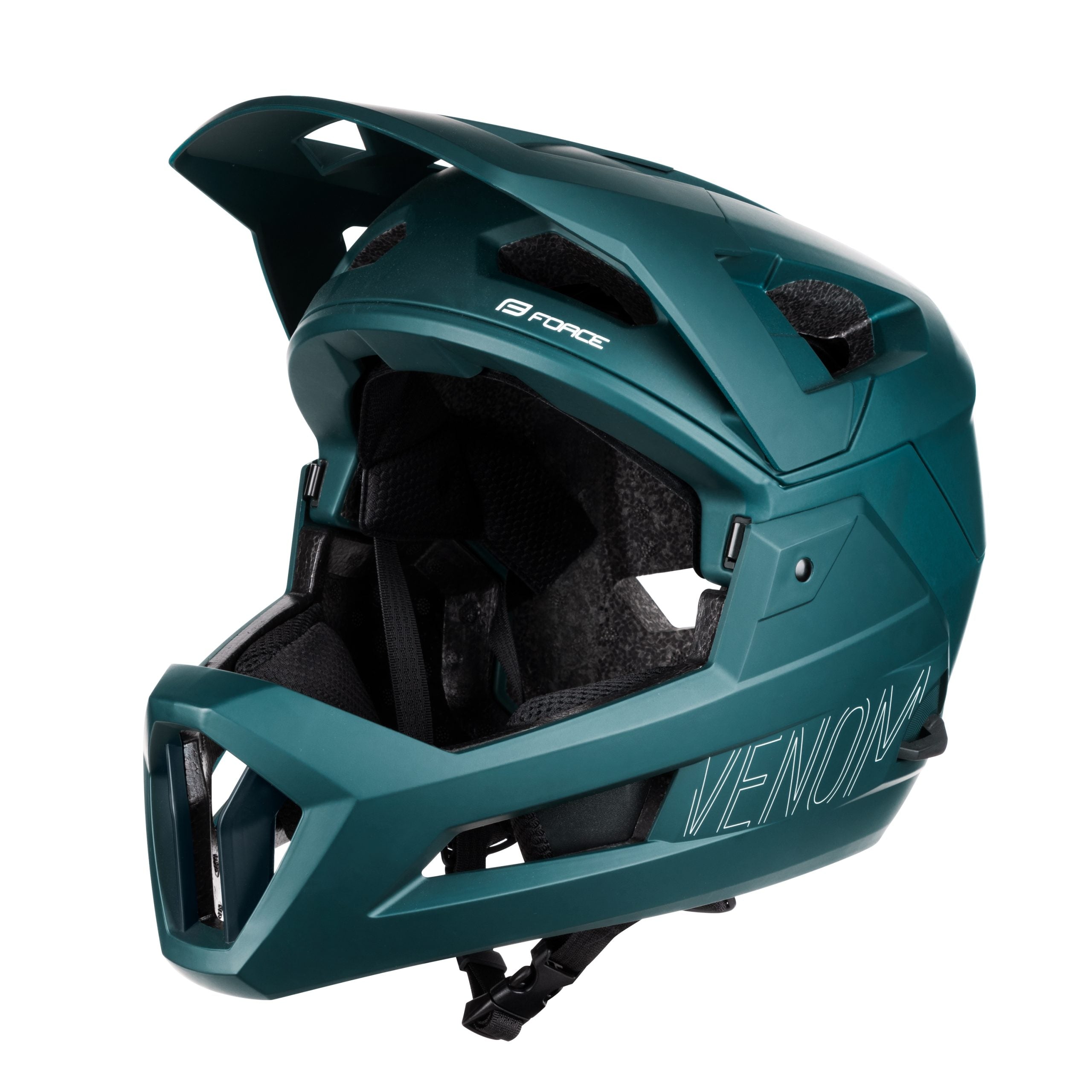 Casca Force VENOM downhill, turcoaz L-XL