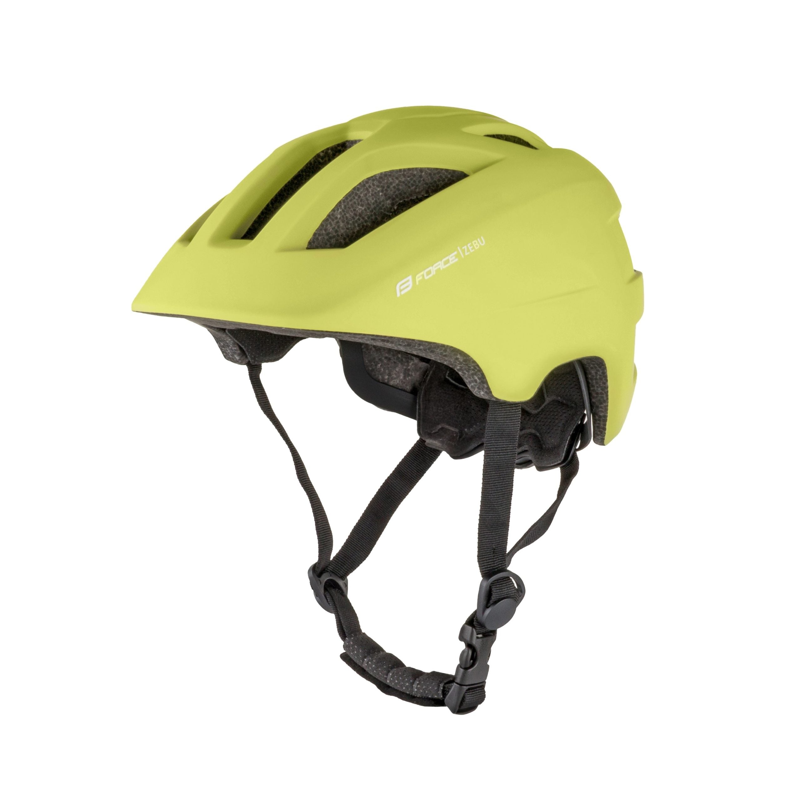 Casca Force Zebu cu lumina, lime S-M (51-56 cm)