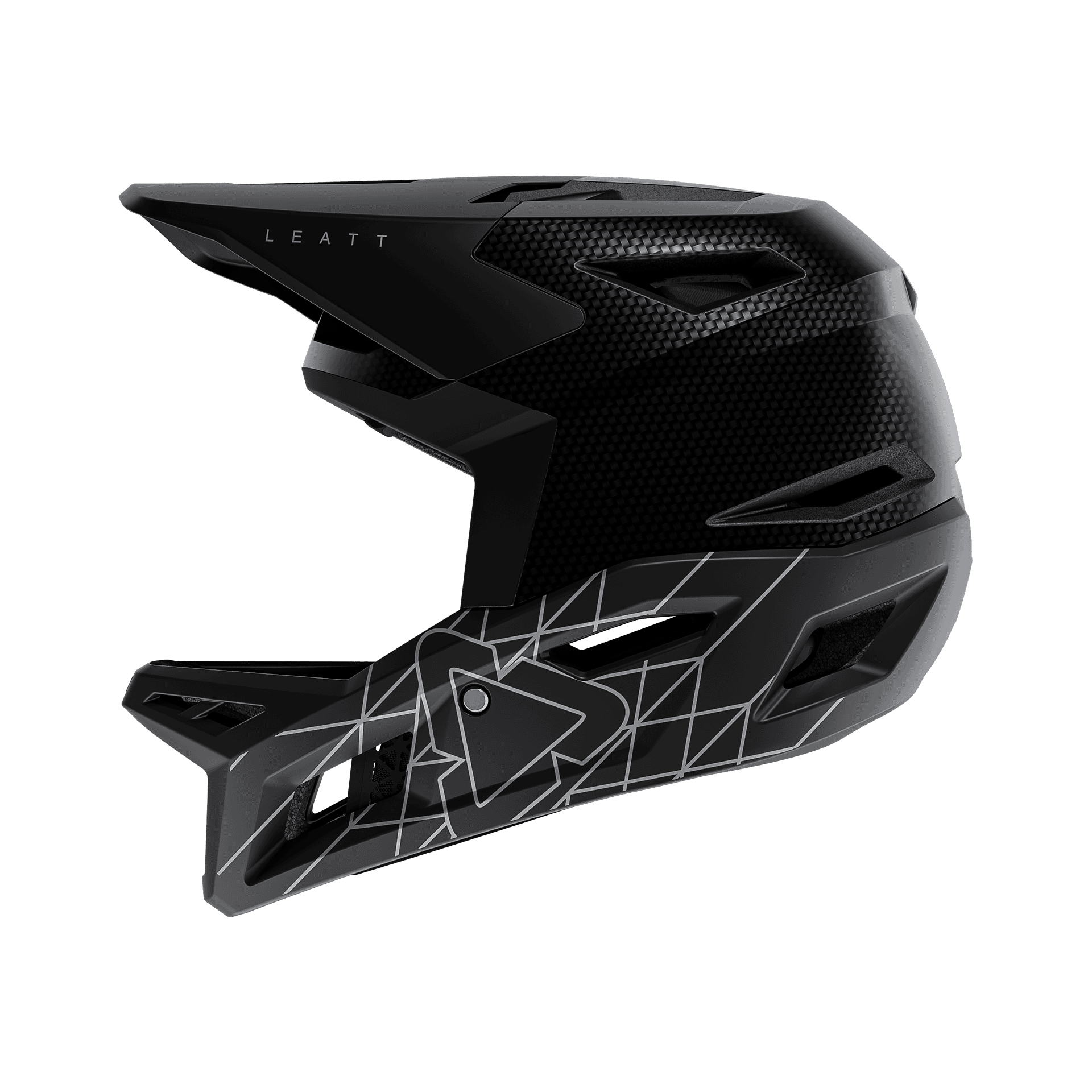 Casca Leatt MTB Gravity 6.0 Carbon Stealth Black/Grey M - 57-58cm