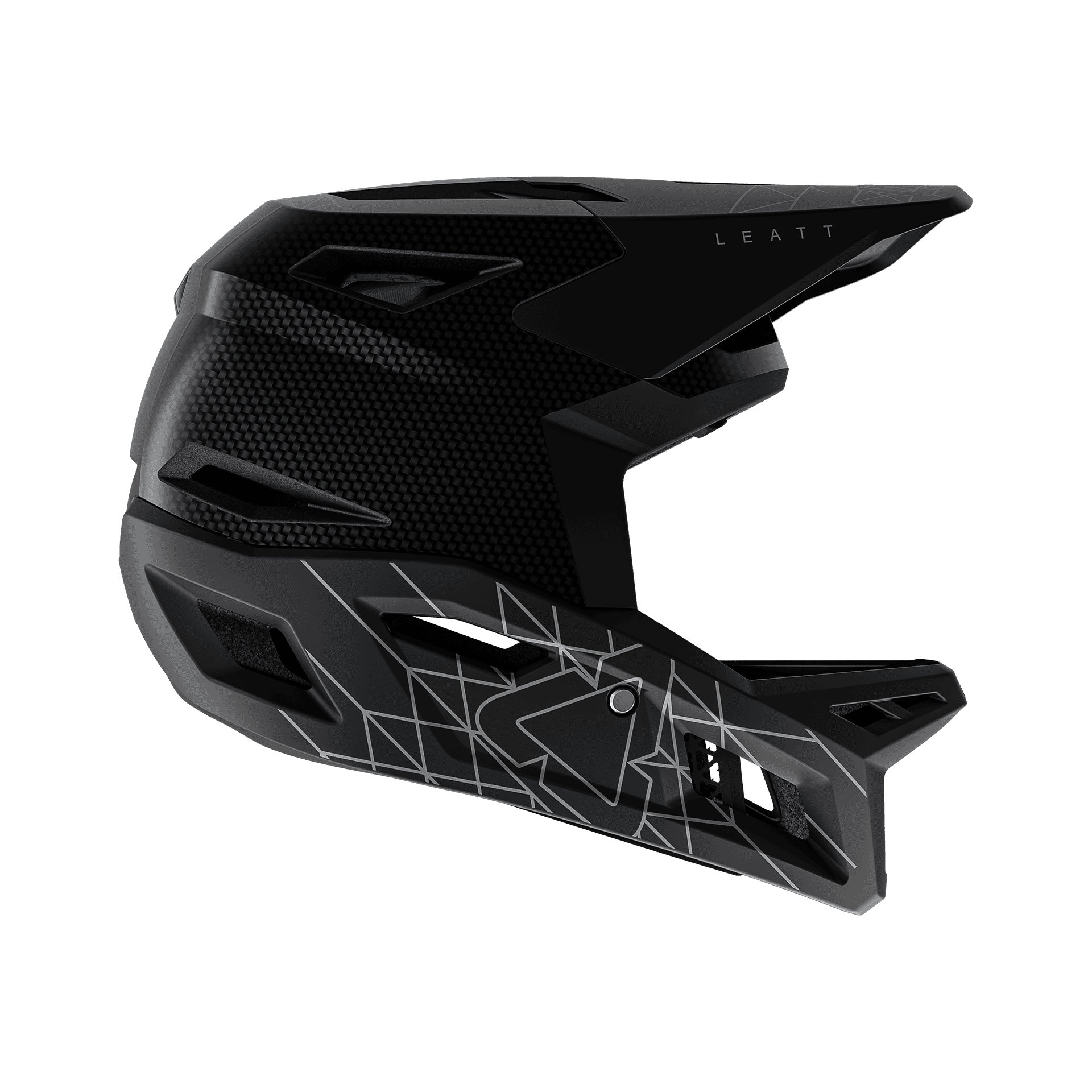 Casca Leatt MTB Gravity 6.0 Carbon Stealth Black/Grey M - 57-58cm