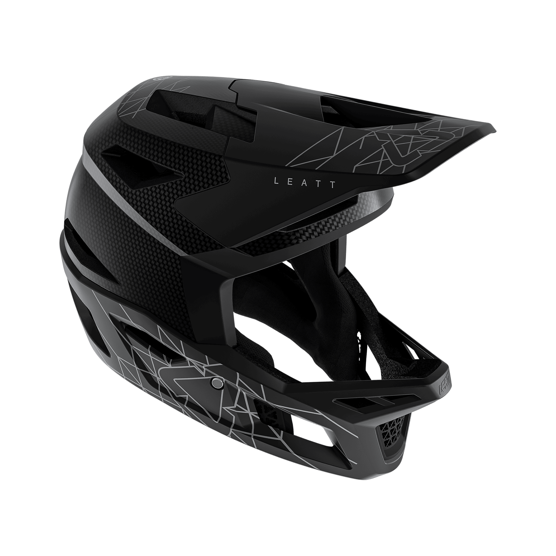 Casca Leatt MTB Gravity 6.0 Carbon Stealth Black/Grey M - 57-58cm