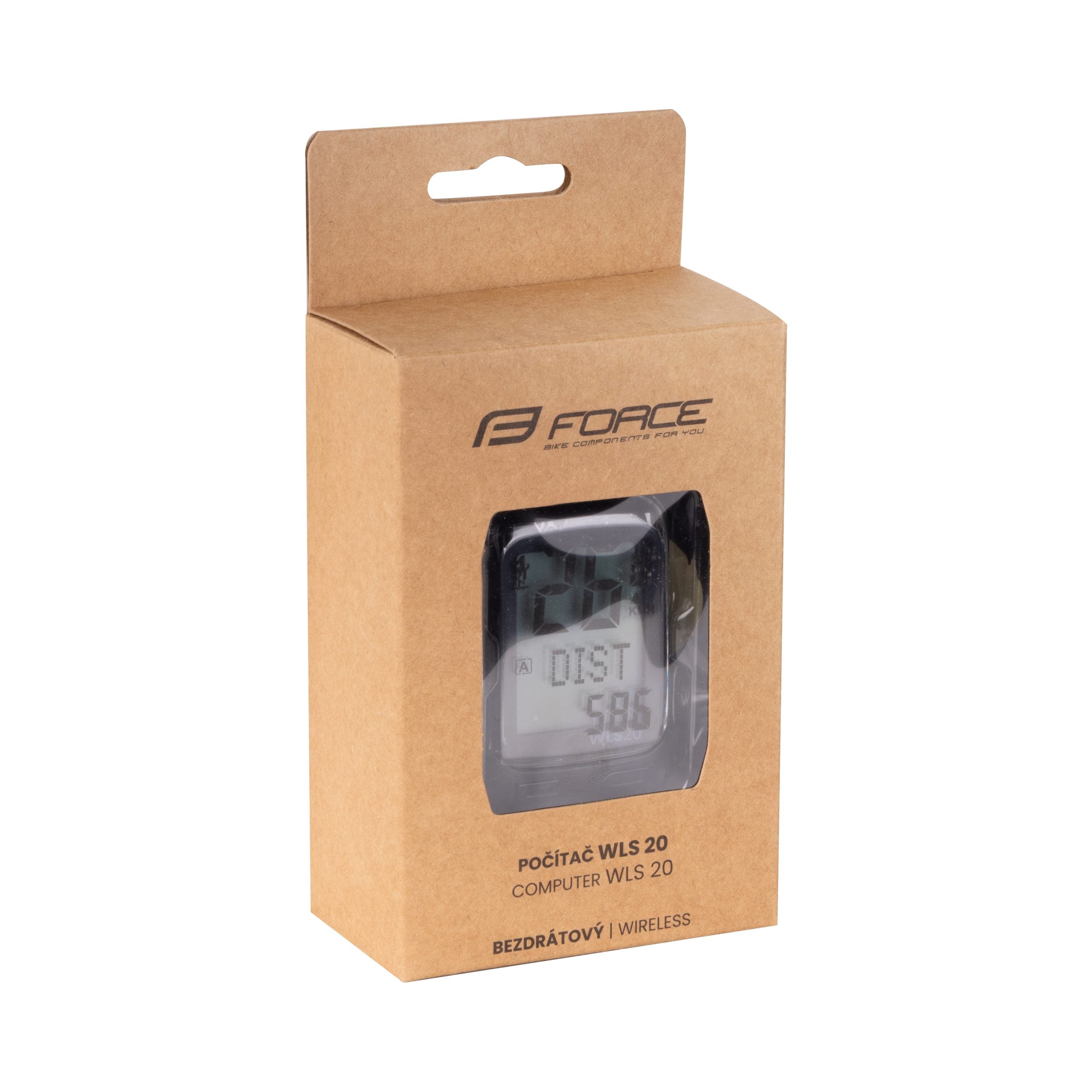 Ciclocomputer Force WLS 20 13F fara fir, negru