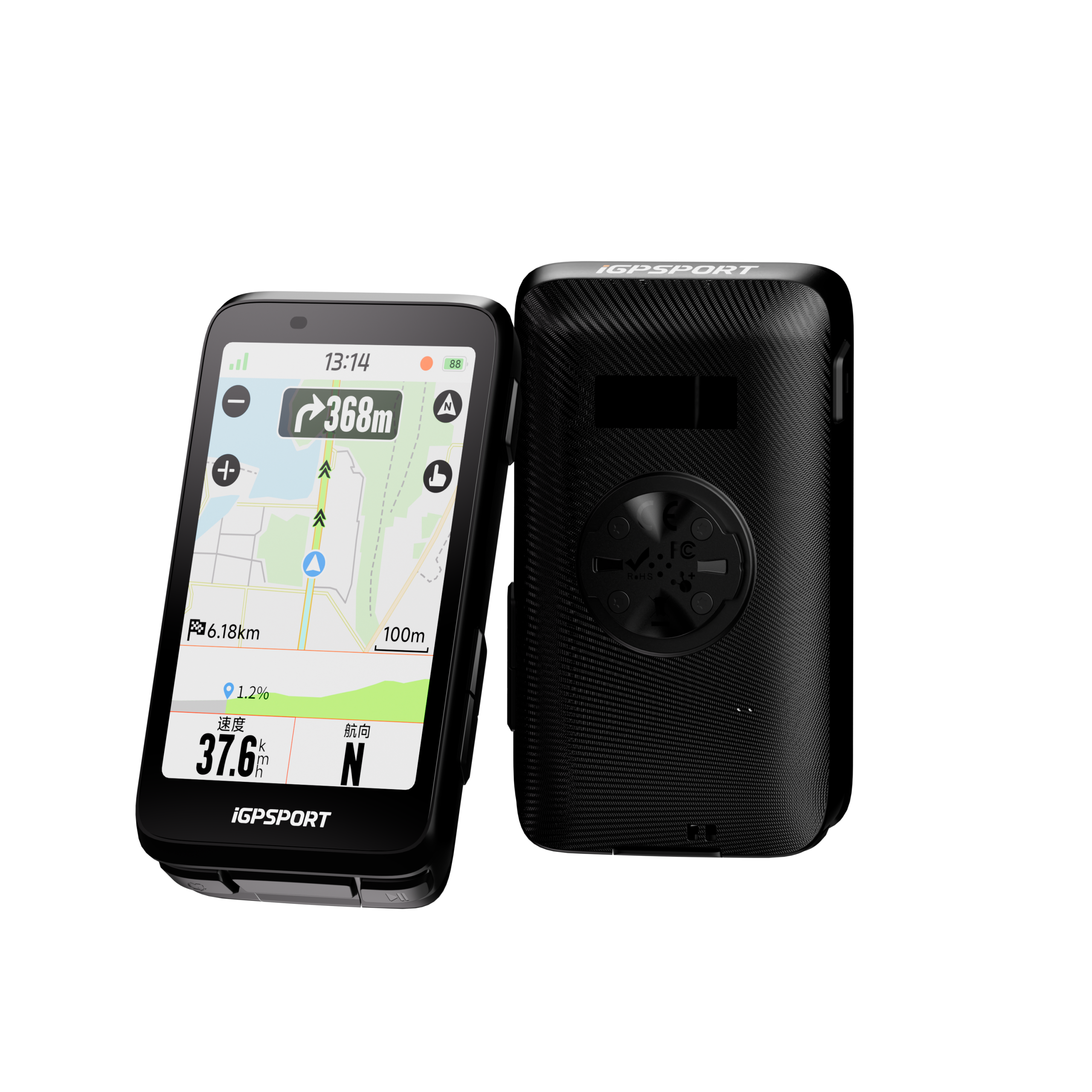 Ciclocomputer GPS iGPSPORT BiNavi Negru