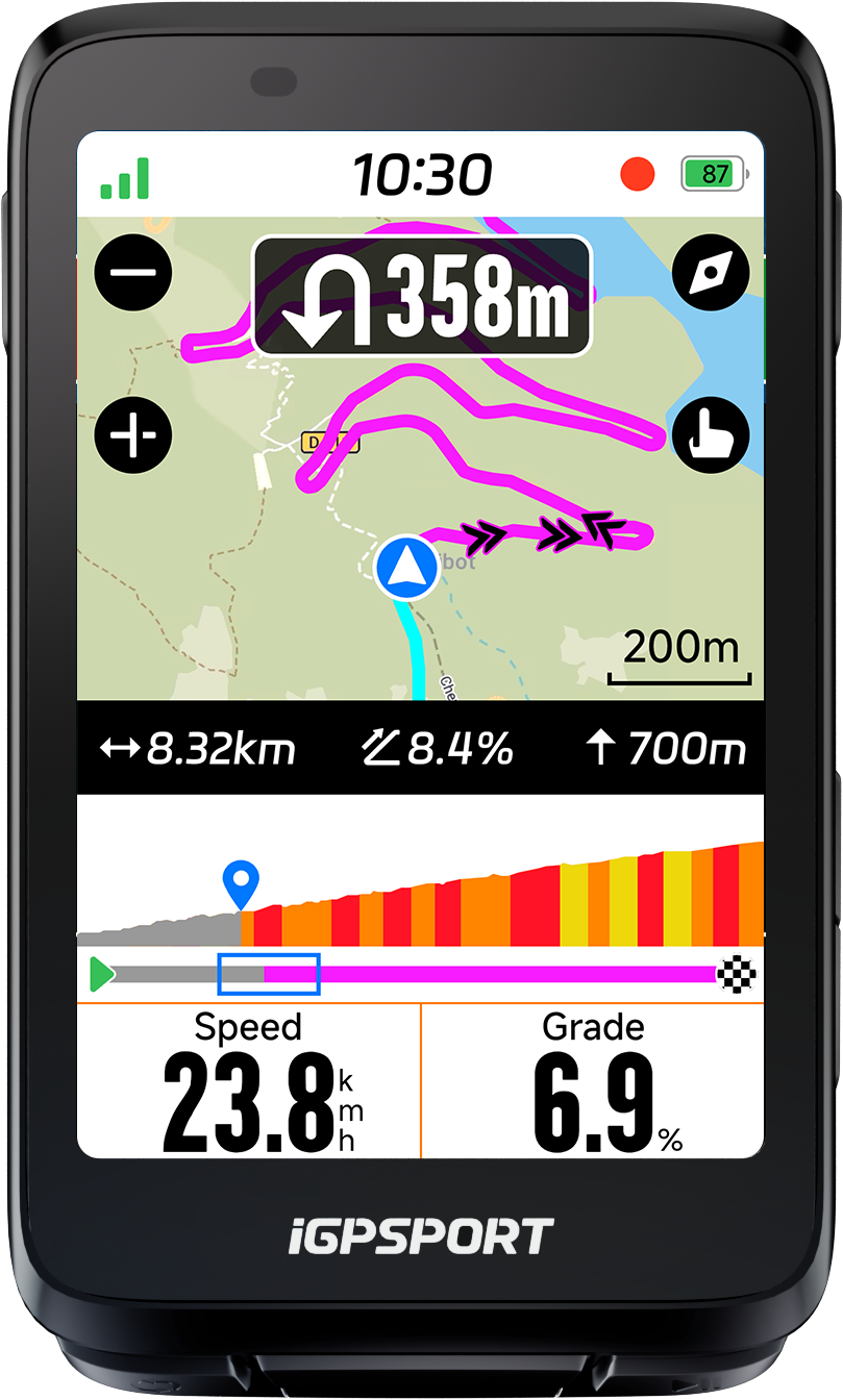 Ciclocomputer GPS iGPSPORT BiNavi Negru