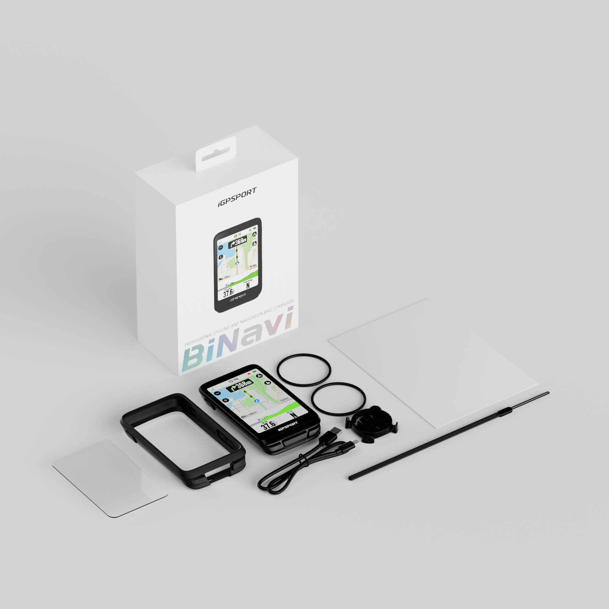 Ciclocomputer GPS iGPSPORT BiNavi Negru